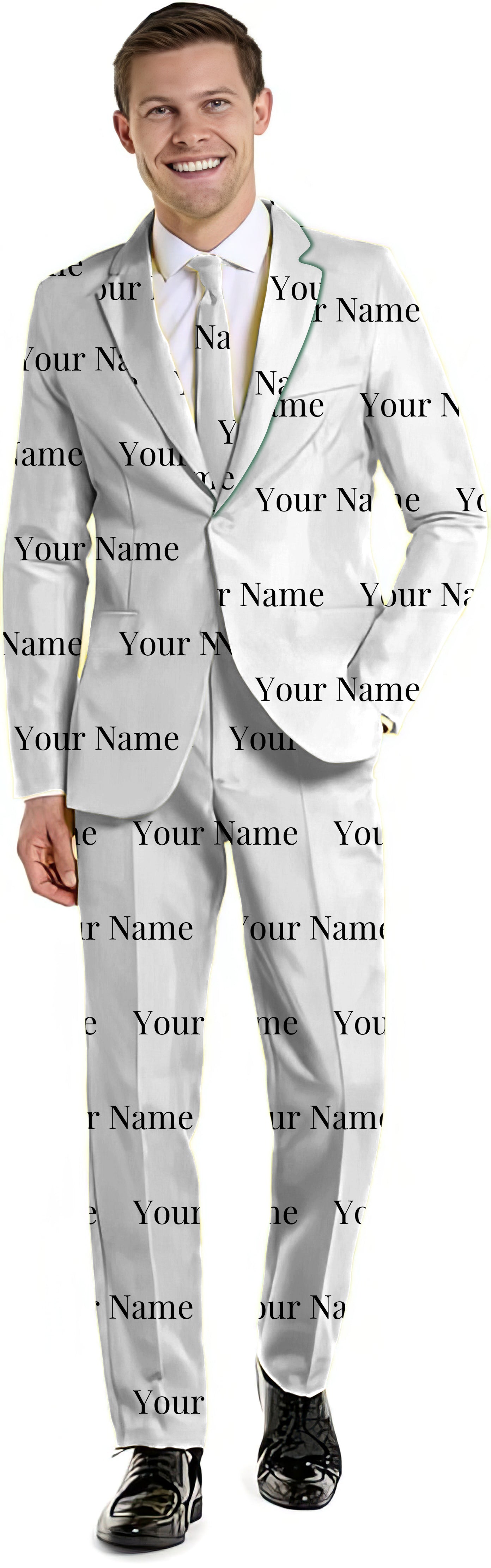Custom name white Men's Party Costumes-Theme Party 2 or 3pcs Suit set-Blazer Pants & Vest