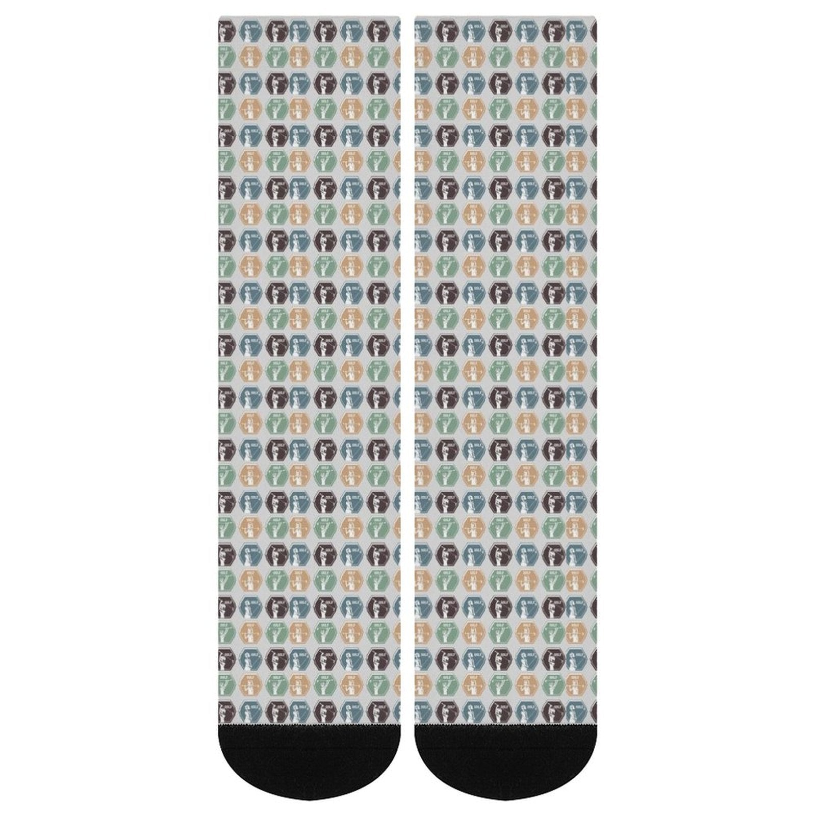 Golf posture Prined socks Gifts for Men Women
