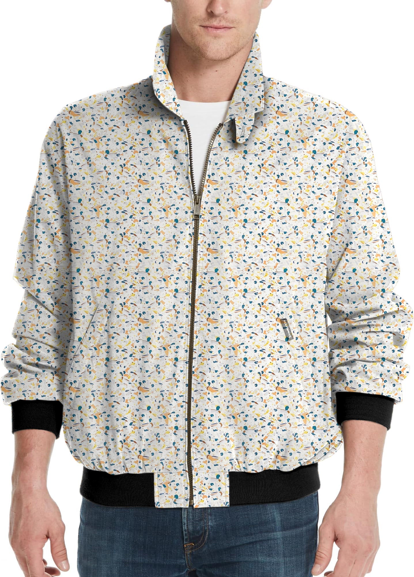 Yellow terrazzo-Men's Golf Windbreaker Light Jacket