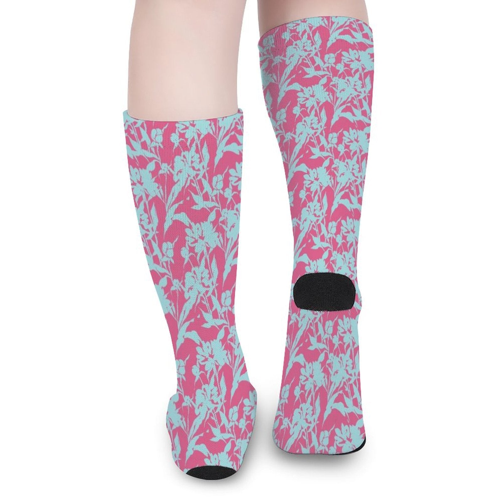 Blue Botanical Prined socks Gifts for Men Women