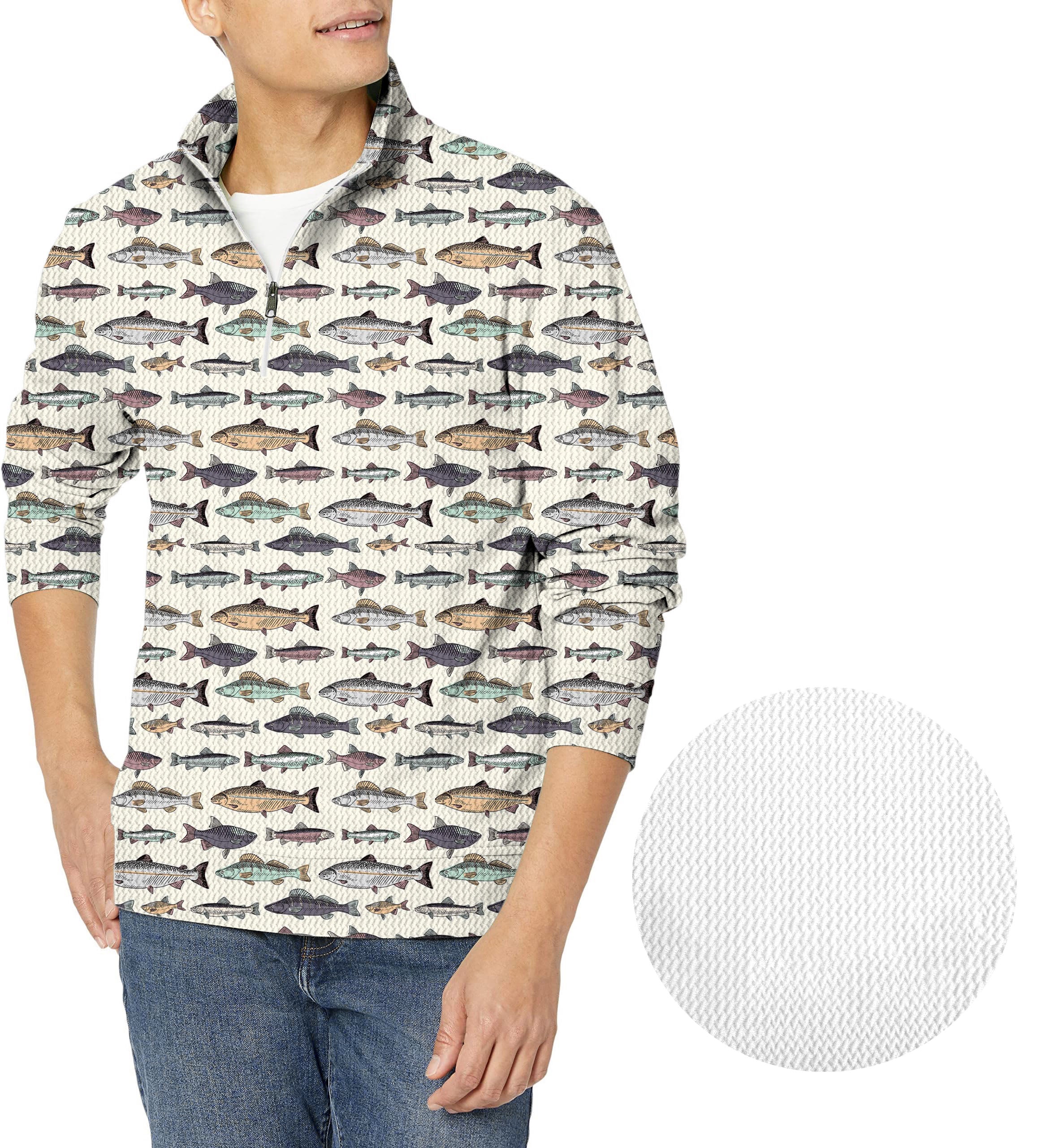Master Baiter-Men's Golf Waffle Zipper Pullover