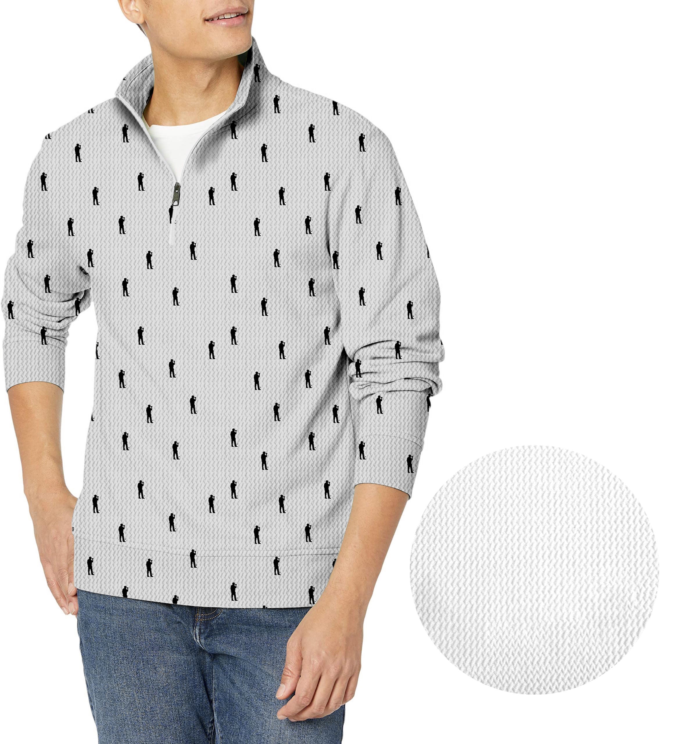 Beers on the course-Men's Golf Waffle Zipper Pullover