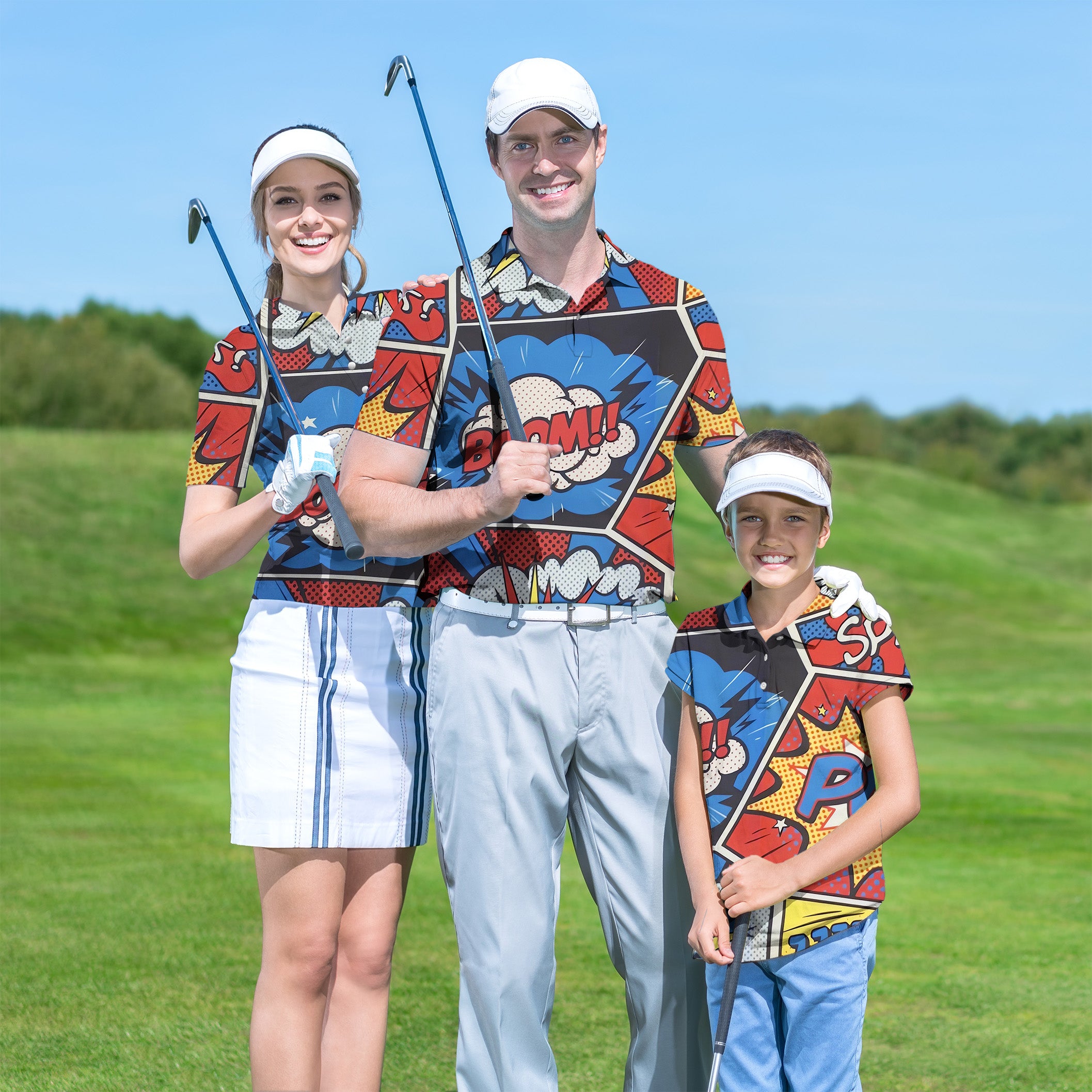 Golf Polo Family set COMICS BANG