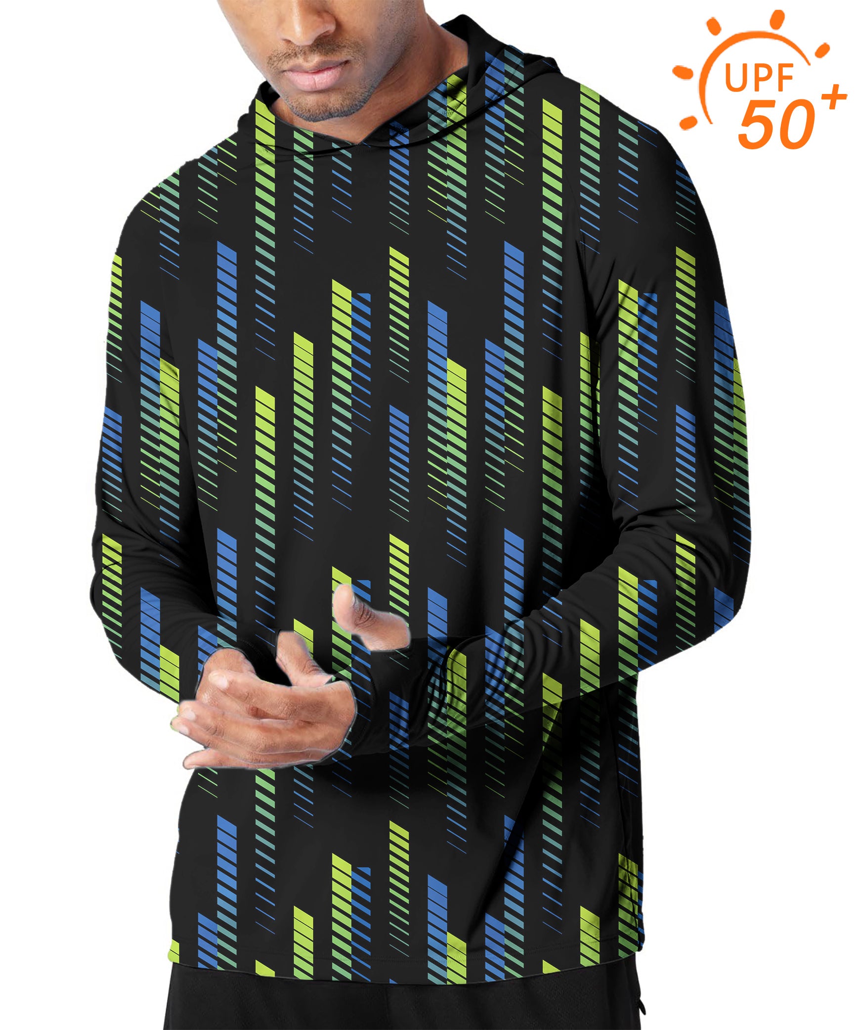Men's Outdoor Gradient Golf Sun Protection Slim Fit hoodies