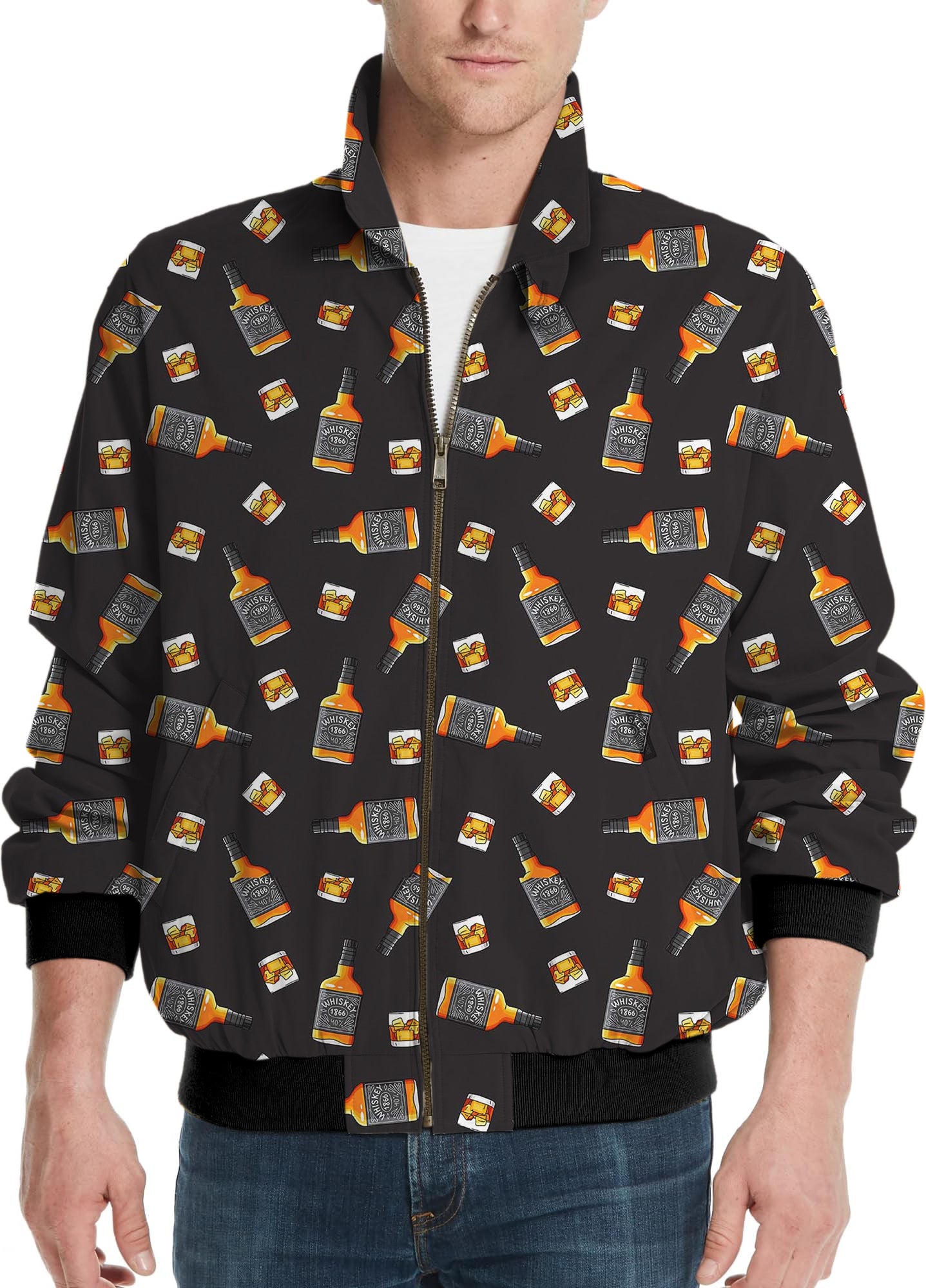 Whiskey 1866-Men's Golf Windbreaker Light Jacket