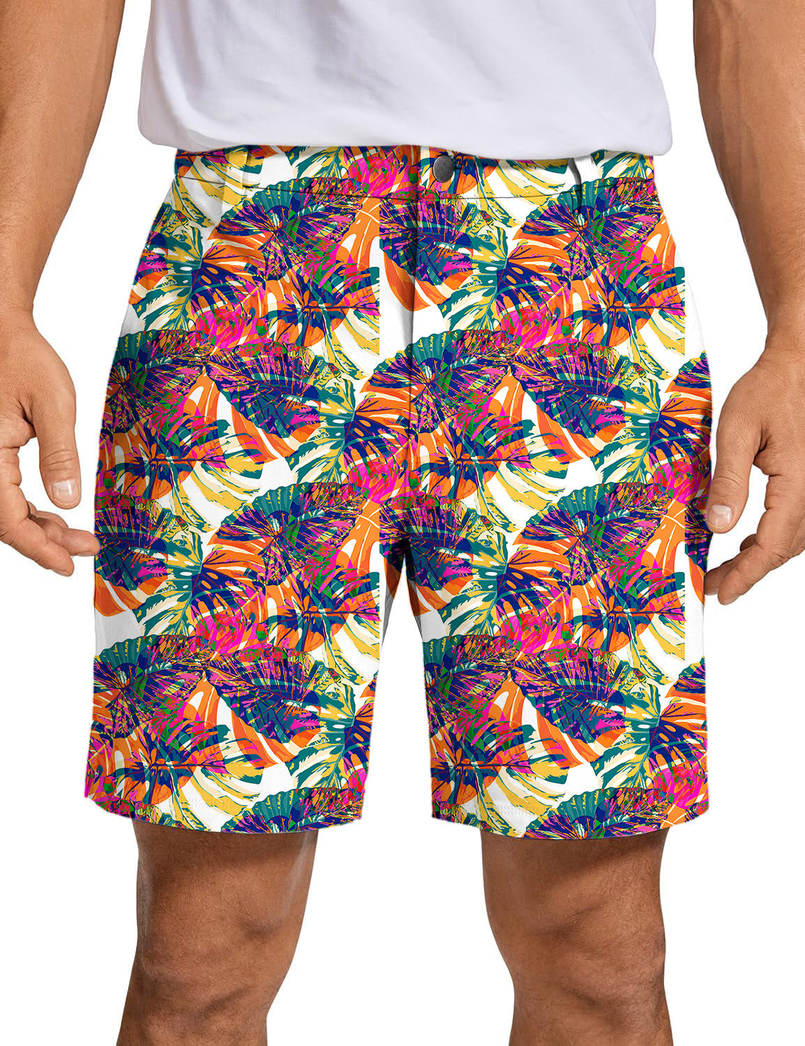 Men's Red Leaf Golf Shorts