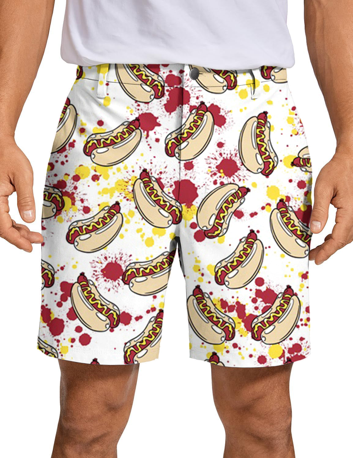 Men Hot Dog Golf Shorts US In Stock