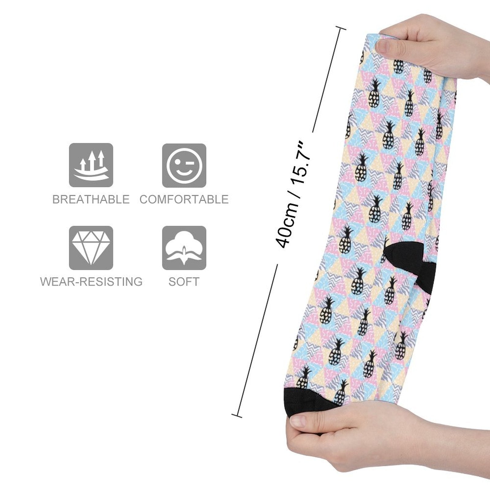 Pineapple Paradise Prined socks Gifts for Men Women