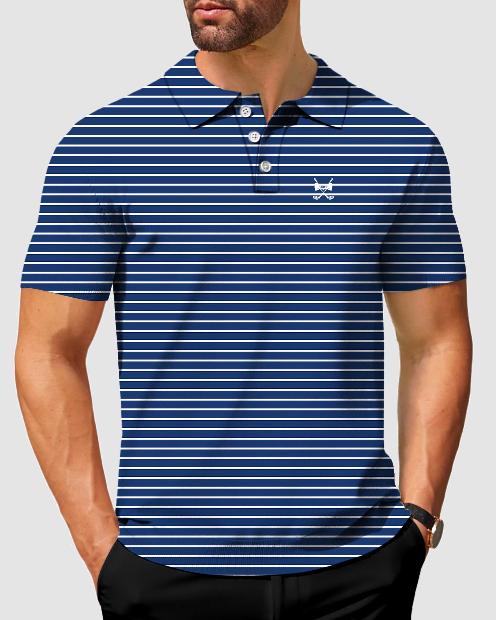 Men's Newport MVP Navy Golf Polo