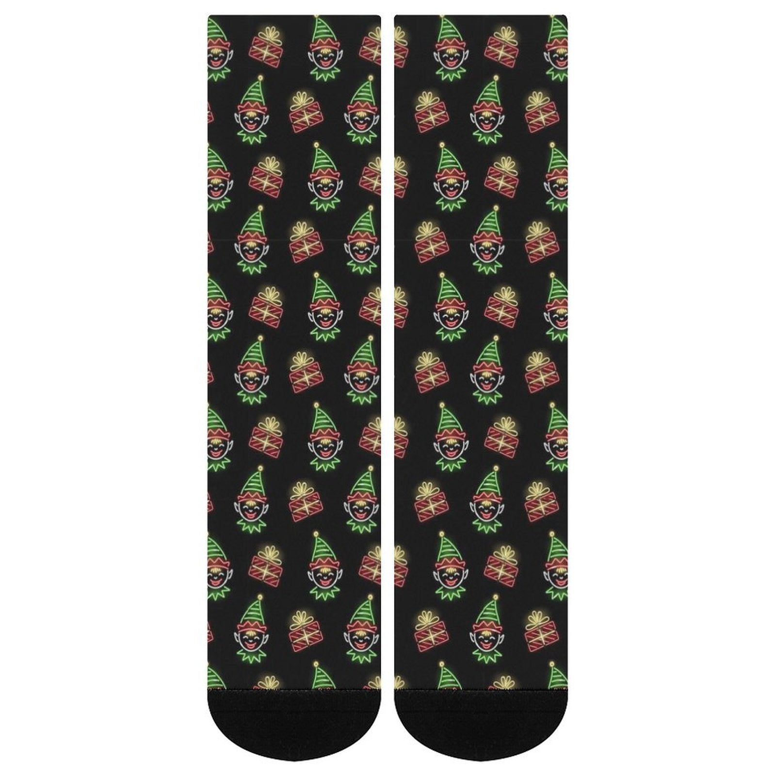 Christmas Neon Elves Prined socks Gifts for Men Women