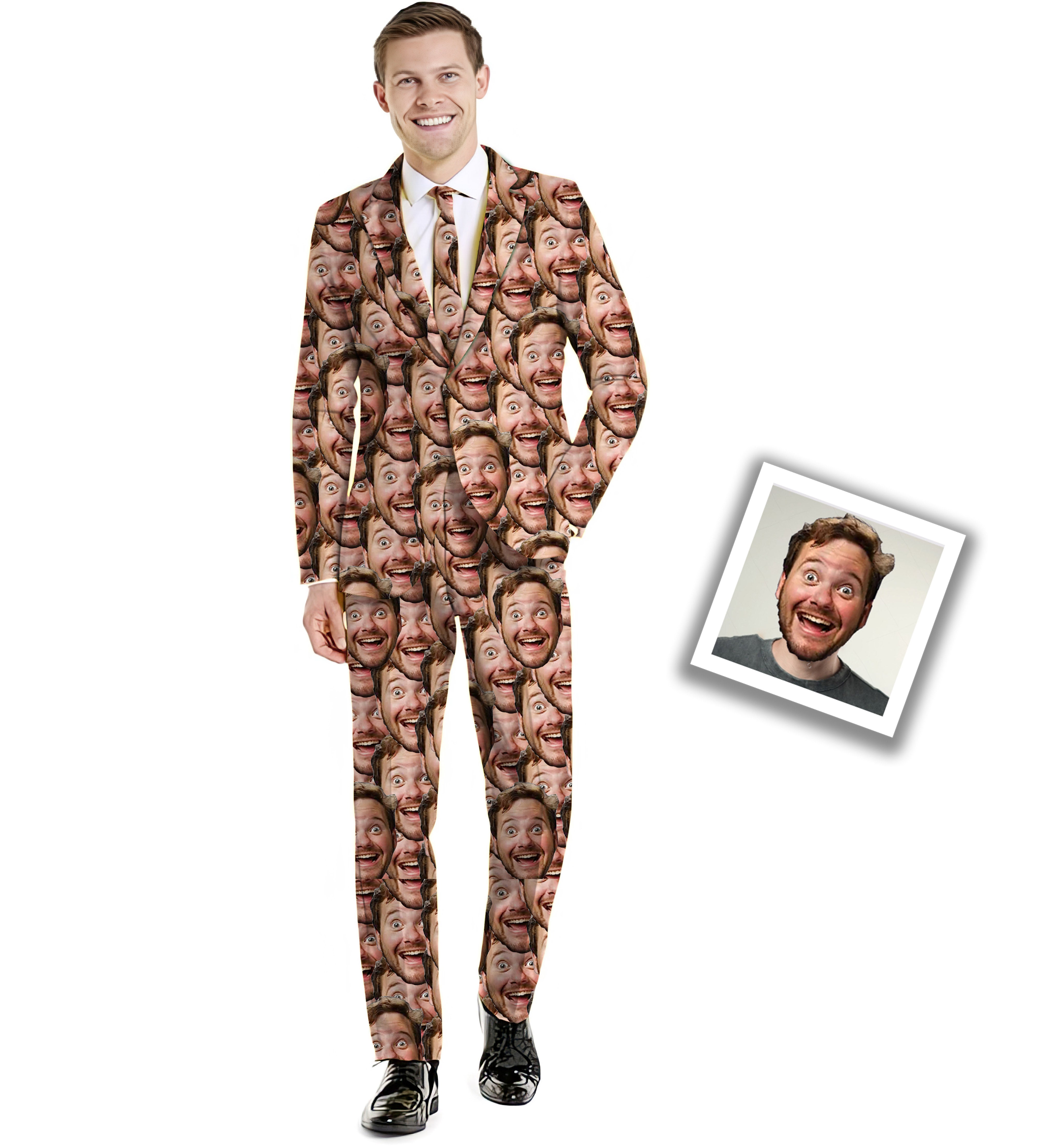 Custom Photo All Faces Men's Party Costumes-Theme Party 2 or 3pcs Suit set-Blazer Pants & Vest