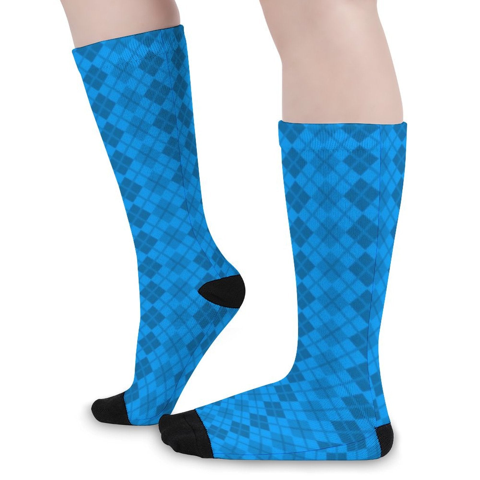 Argyle Blue grid Prined socks Gifts for Men Women