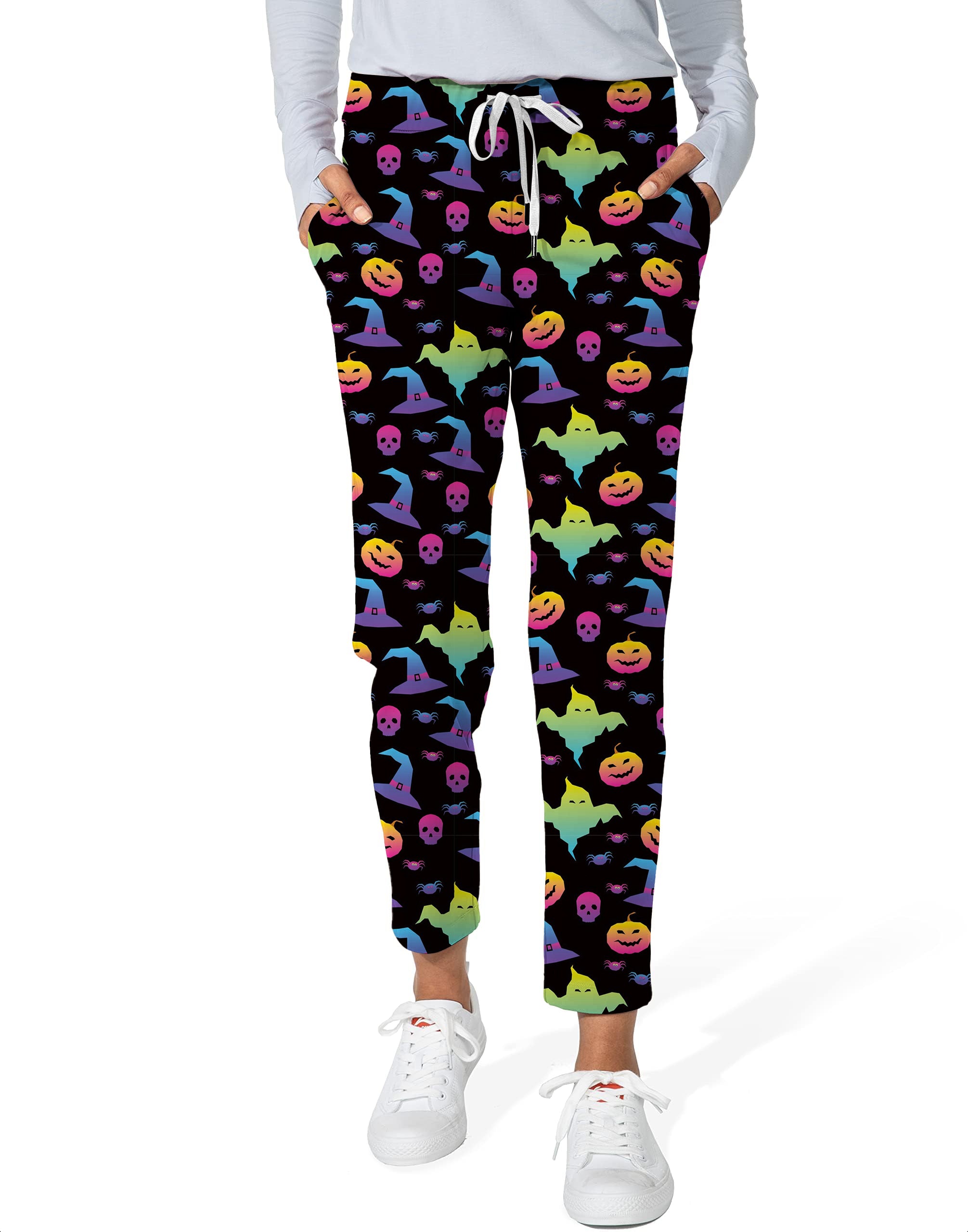 Neon Halloween-Women's 7/8 Stretch Ankle Golf Pants