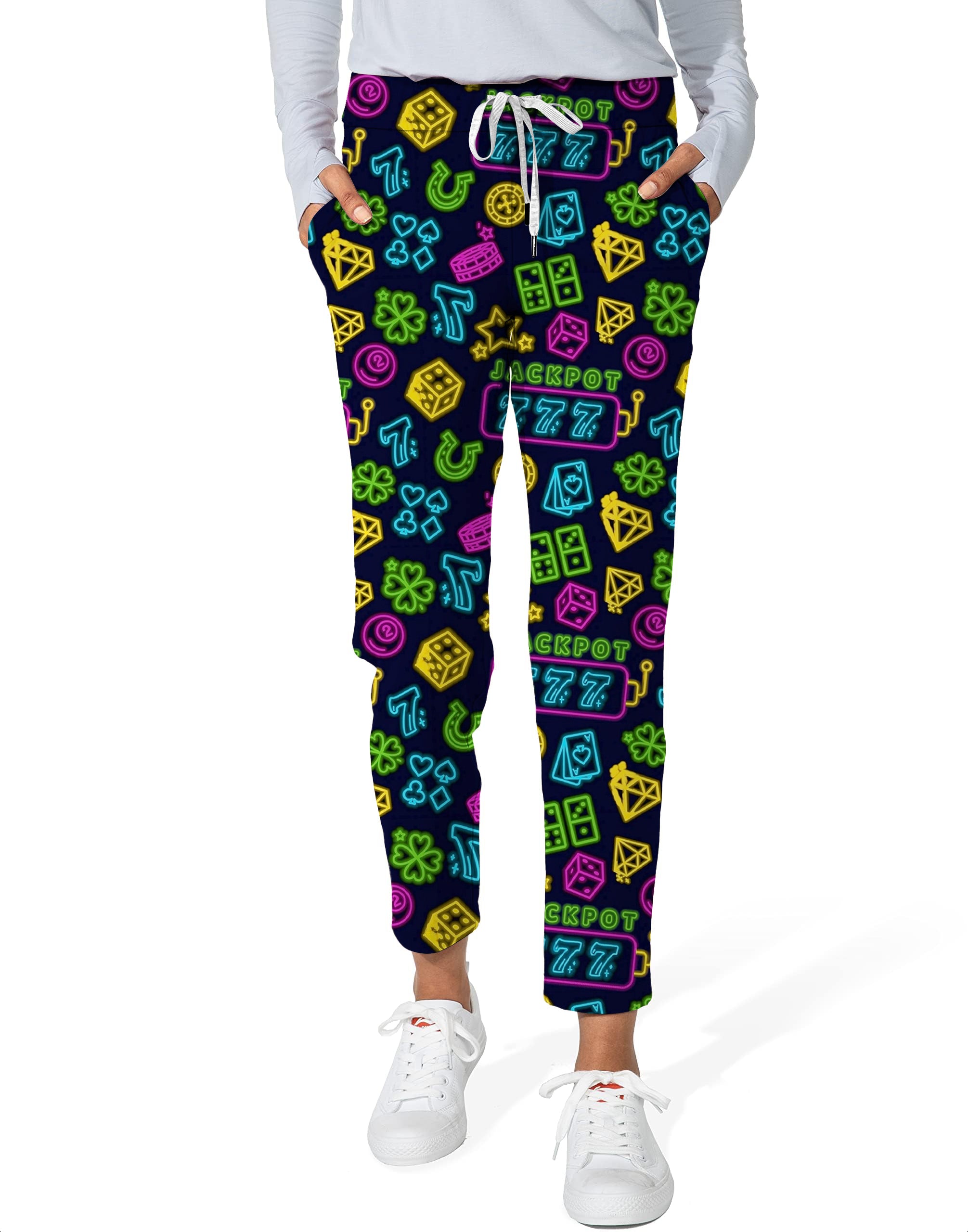 Hitting Jackpots-Women's 7/8 Stretch Ankle Golf Pants