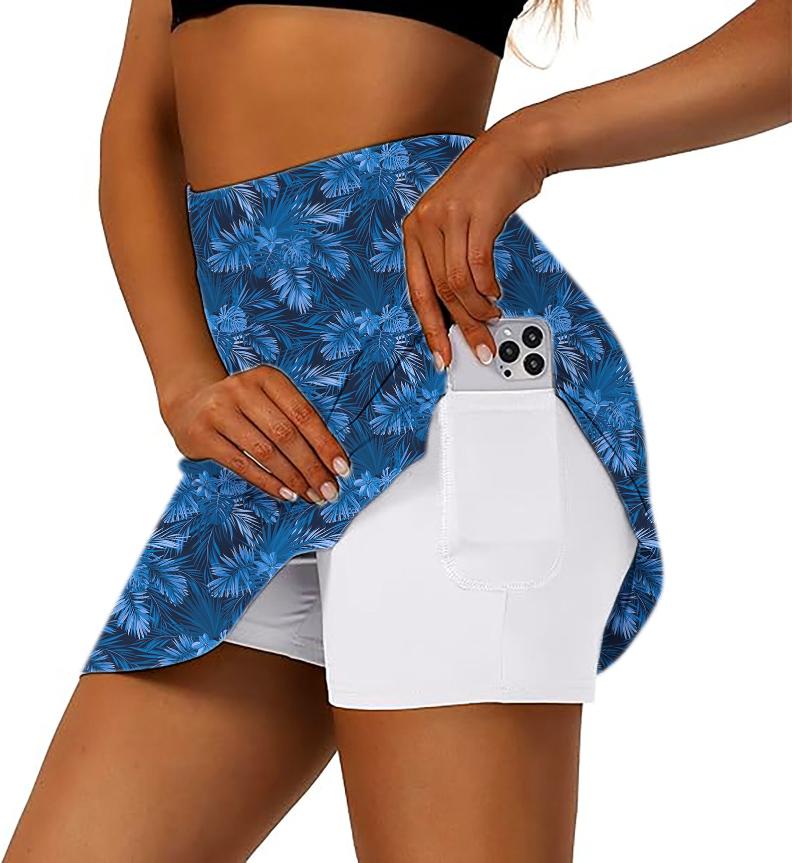 Blue Leaf Women's Athletic Golf Skorts Flared Skirts
