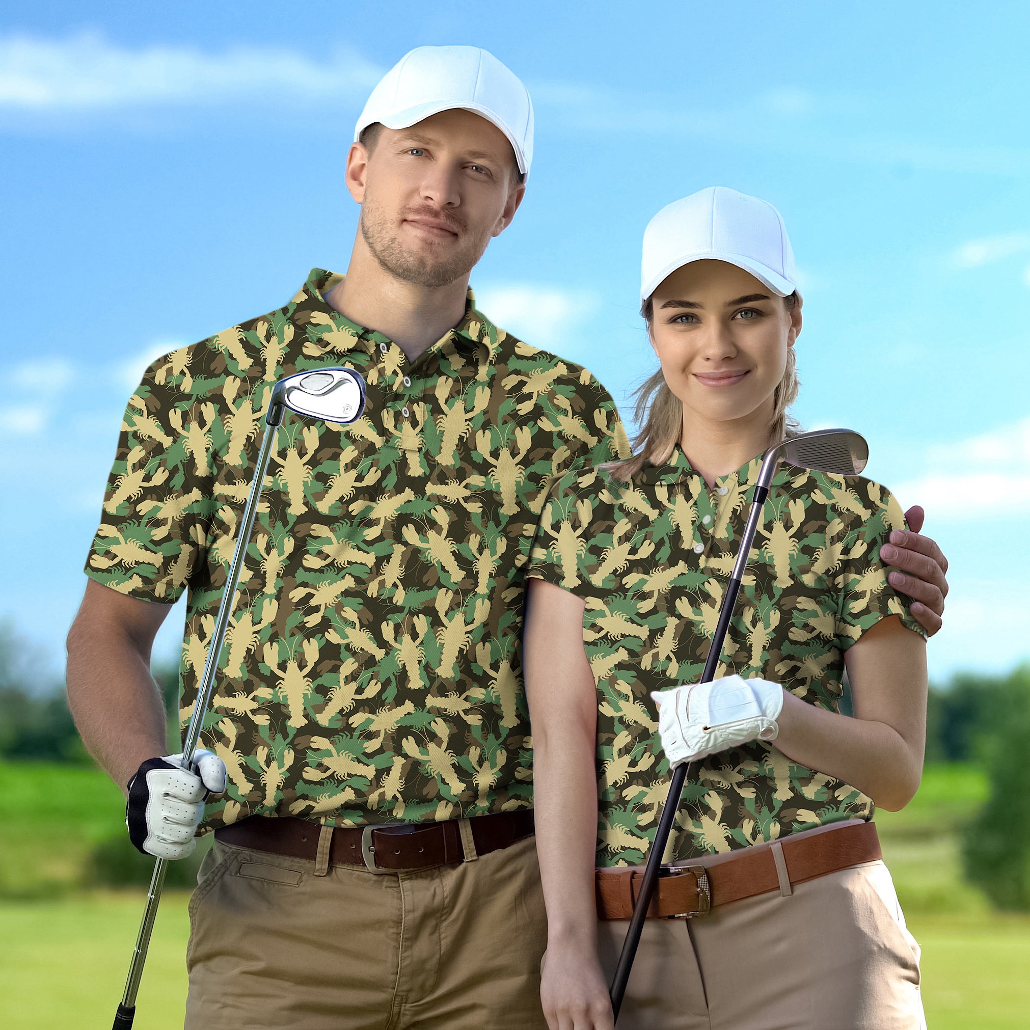 Golf Polo Couple Family set lobster tournament