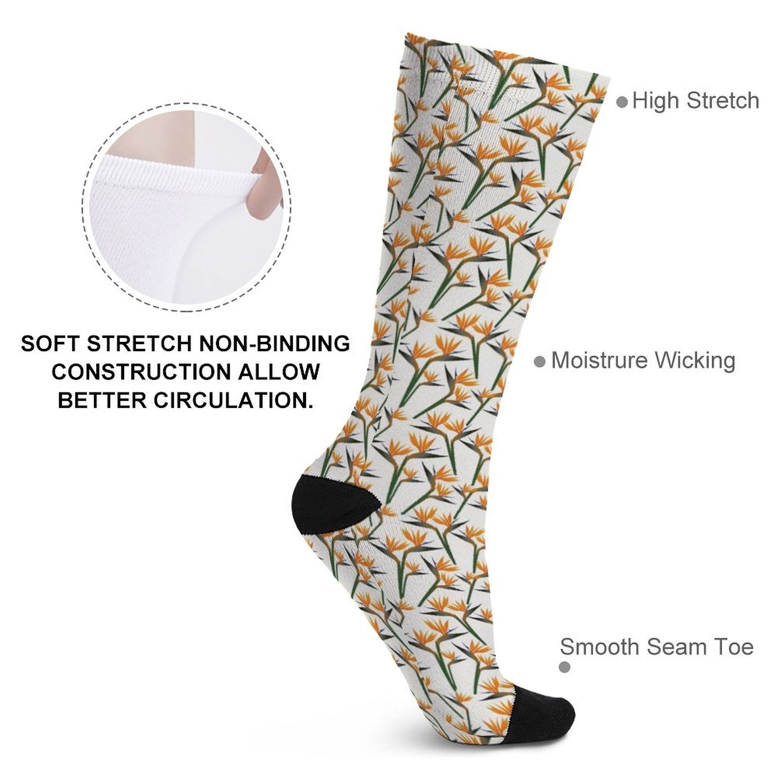 Youth Birds of Paradise Prined socks Gifts for Men Women