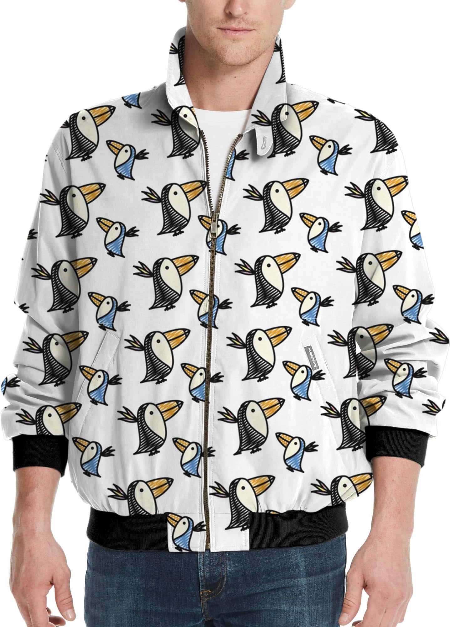 Talking Toucan-Men's Golf Windbreaker Light Jacket