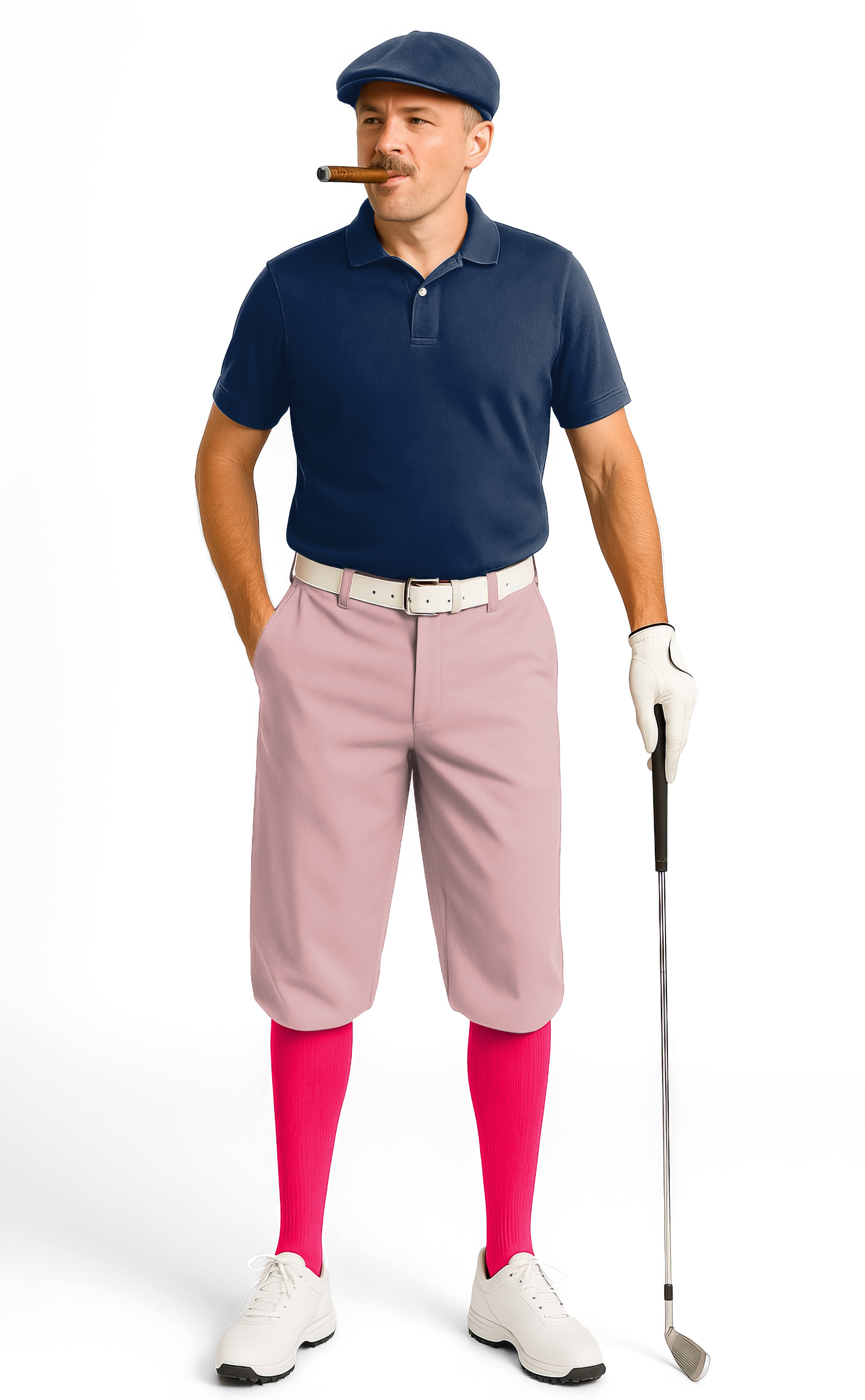 pure dusty rose-Men's Golf Knickers Pants