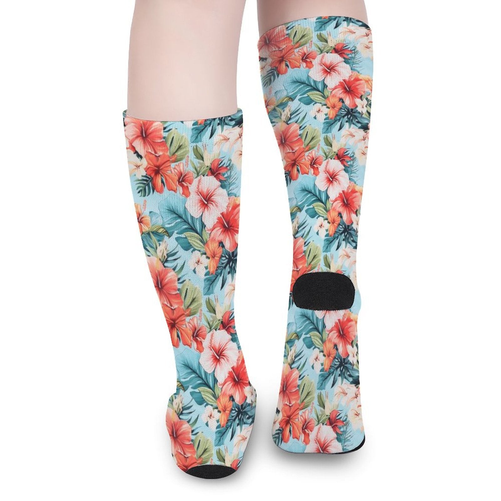 Hawaiian Flowers Prined socks Gifts for Men Women
