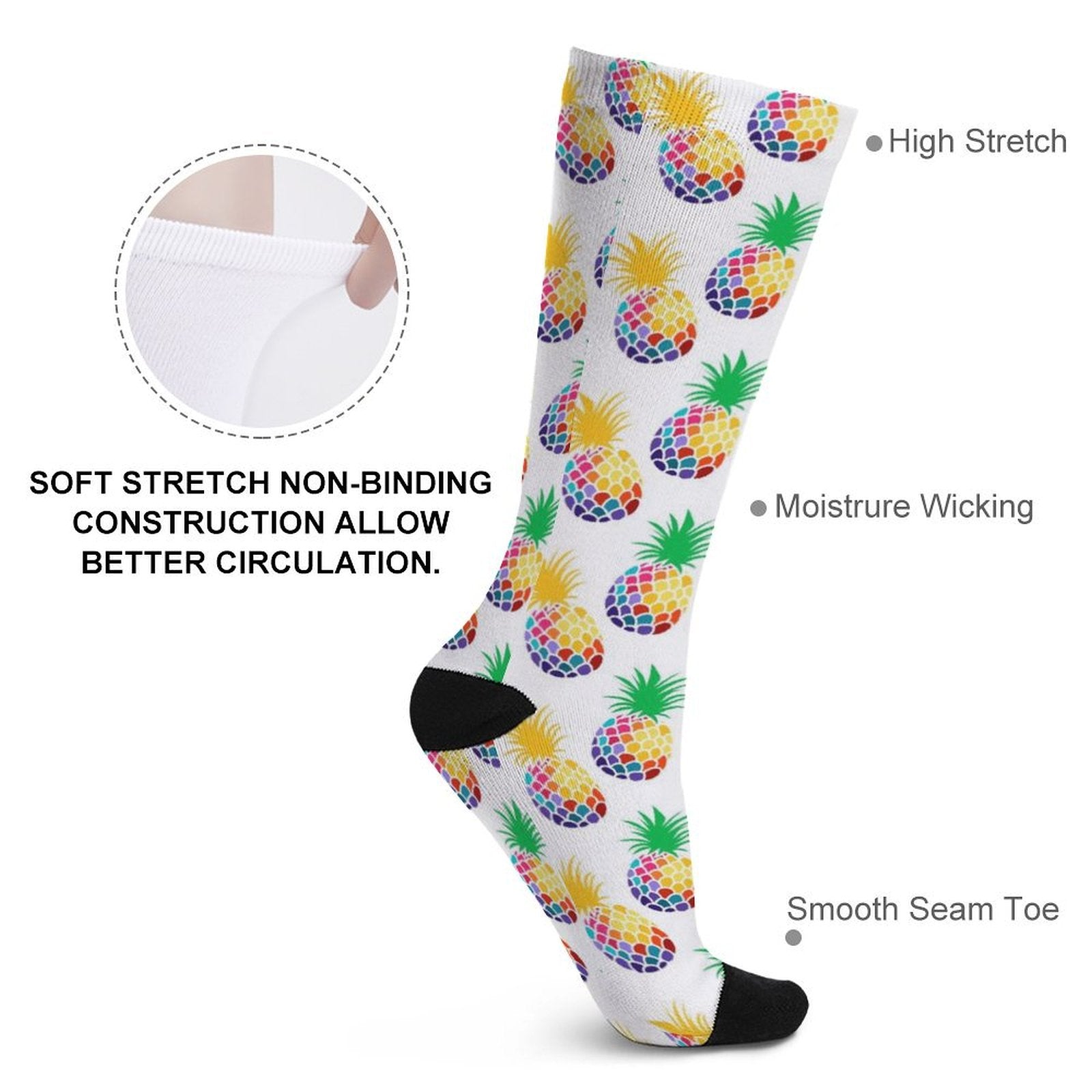 Pineapple Disco Prined socks Gifts for Men Women
