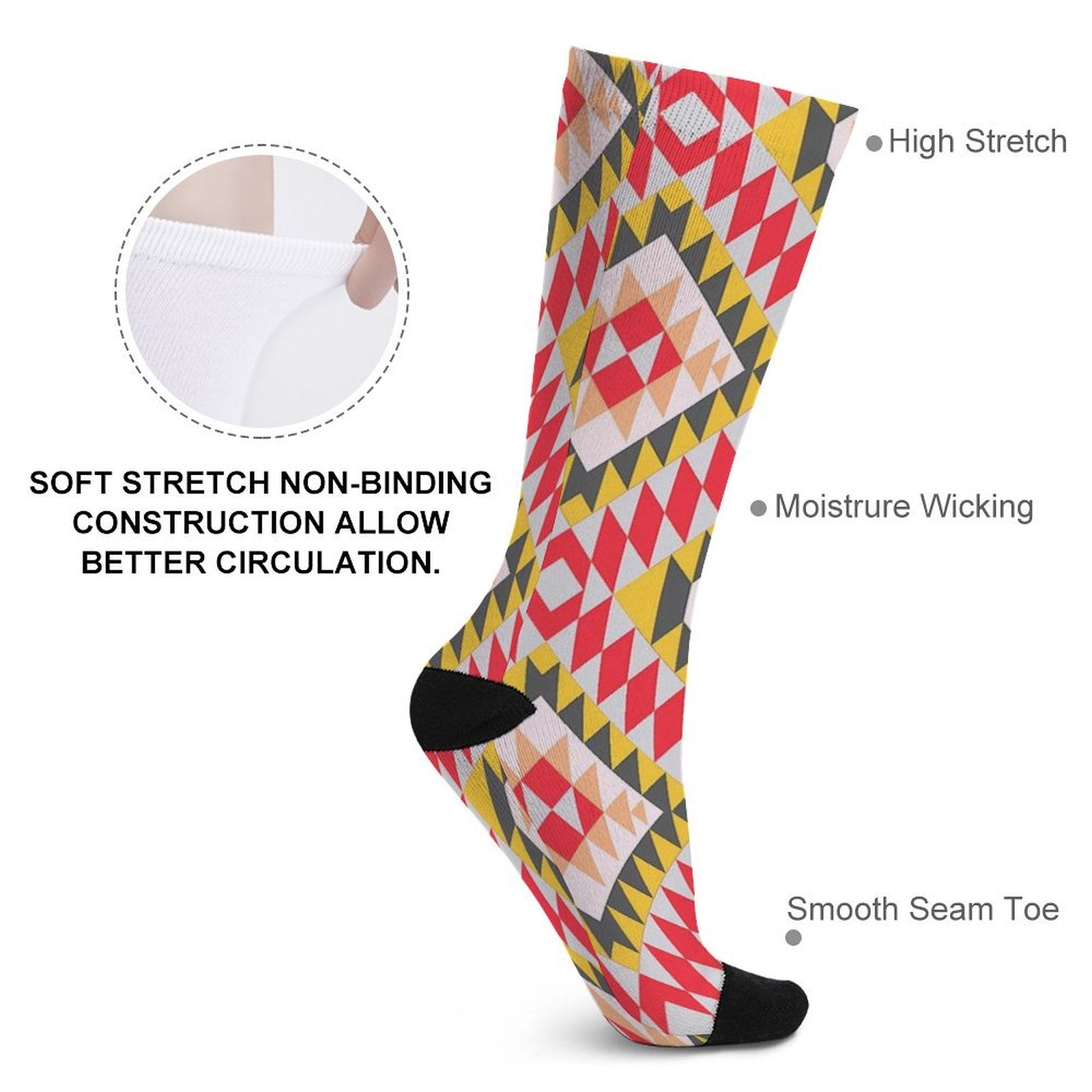 Eco Friendly Bold Vibrations Prined socks Gifts for Men Women
