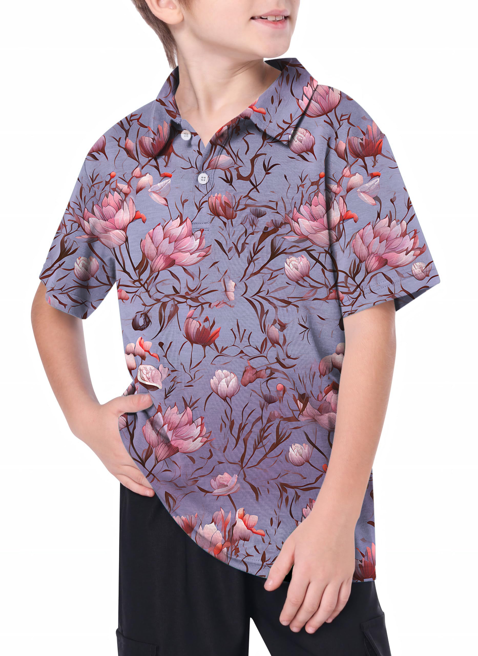 Youth Cherry blossoms Golf Polo