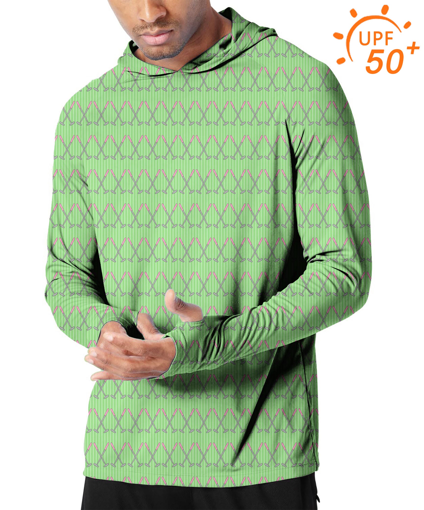 Men's Outdoor green golf club Golf Sun Protection Slim Fit hoodies