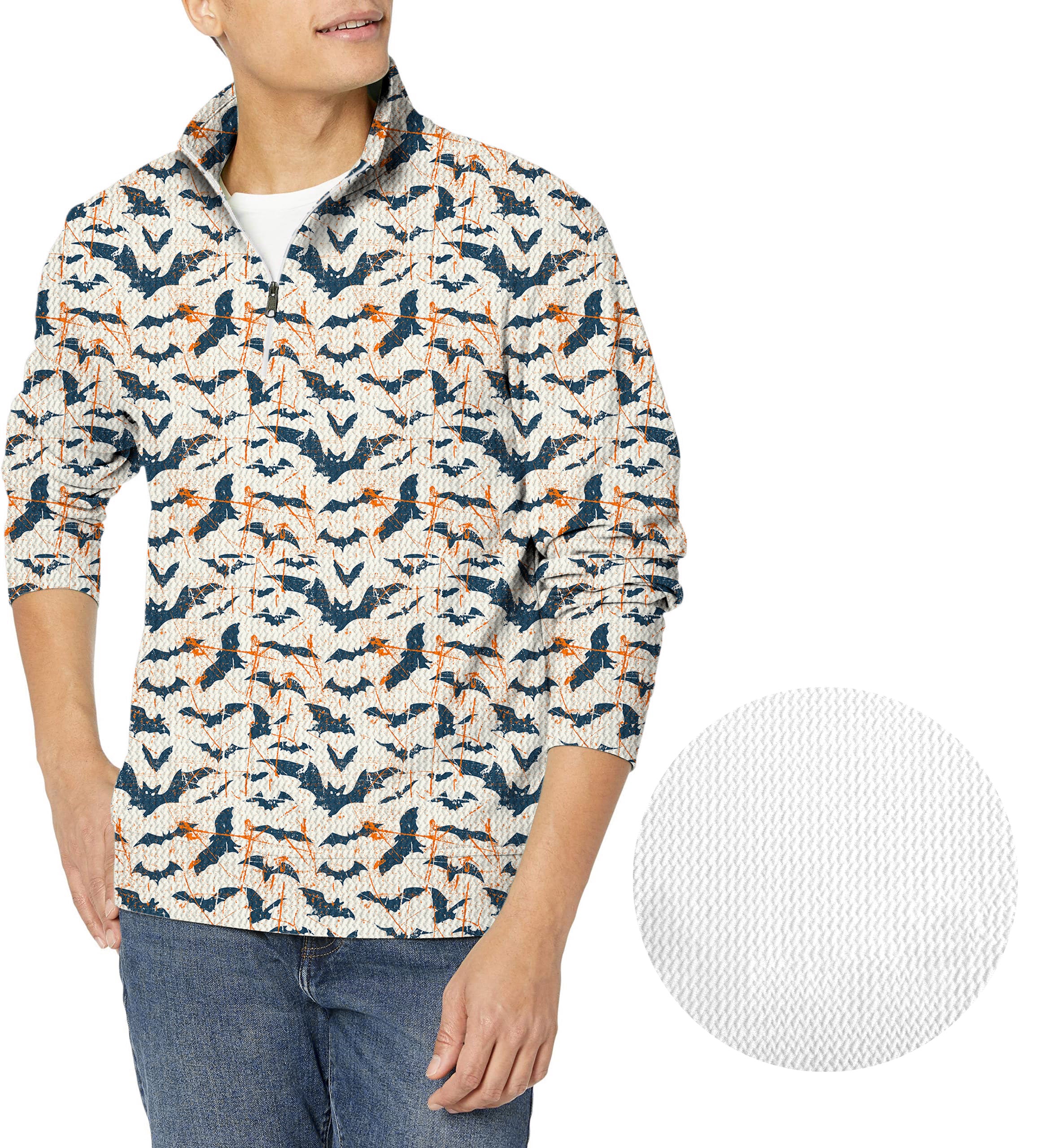 Bat Cave-Men's Golf Waffle Zipper Pullover
