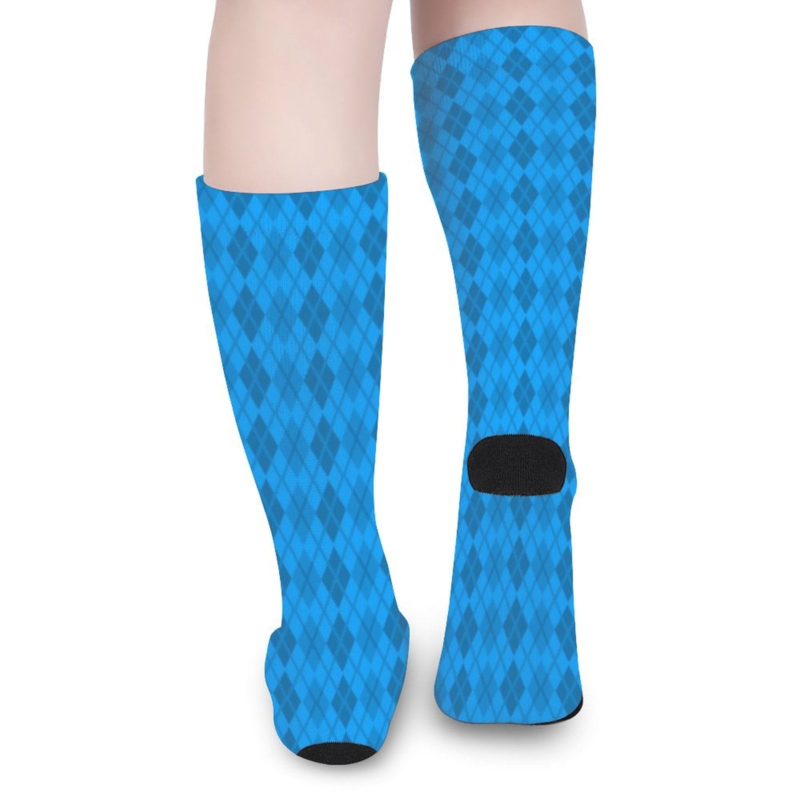 Argyle Blue grid Prined socks Gifts for Men Women