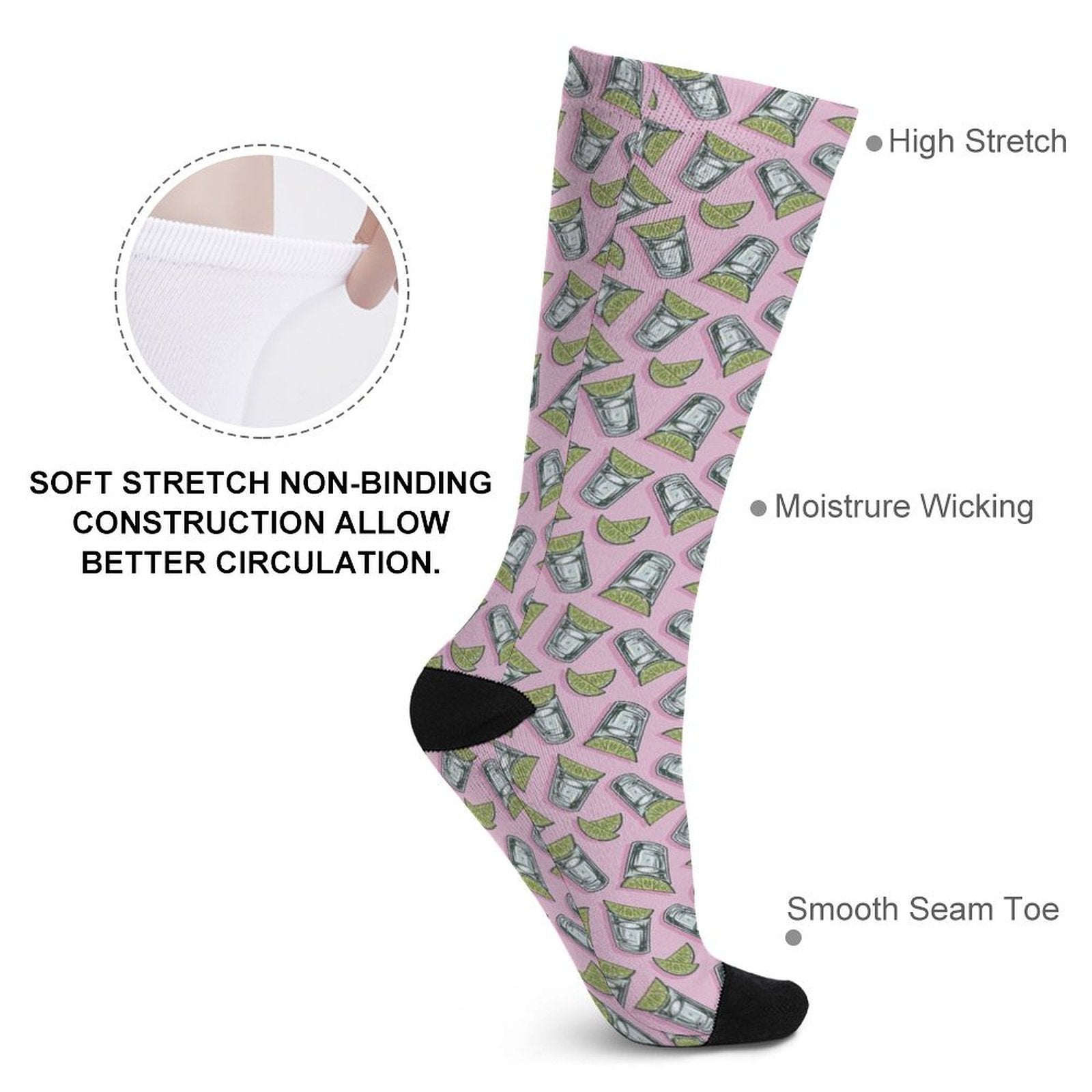 Ice tea Prined socks Gifts for Men Women