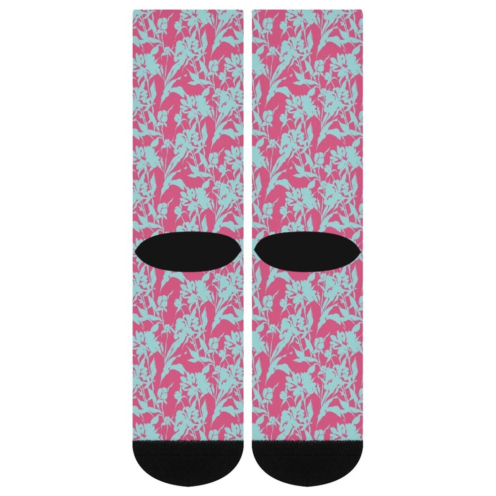 Blue Botanical Prined socks Gifts for Men Women