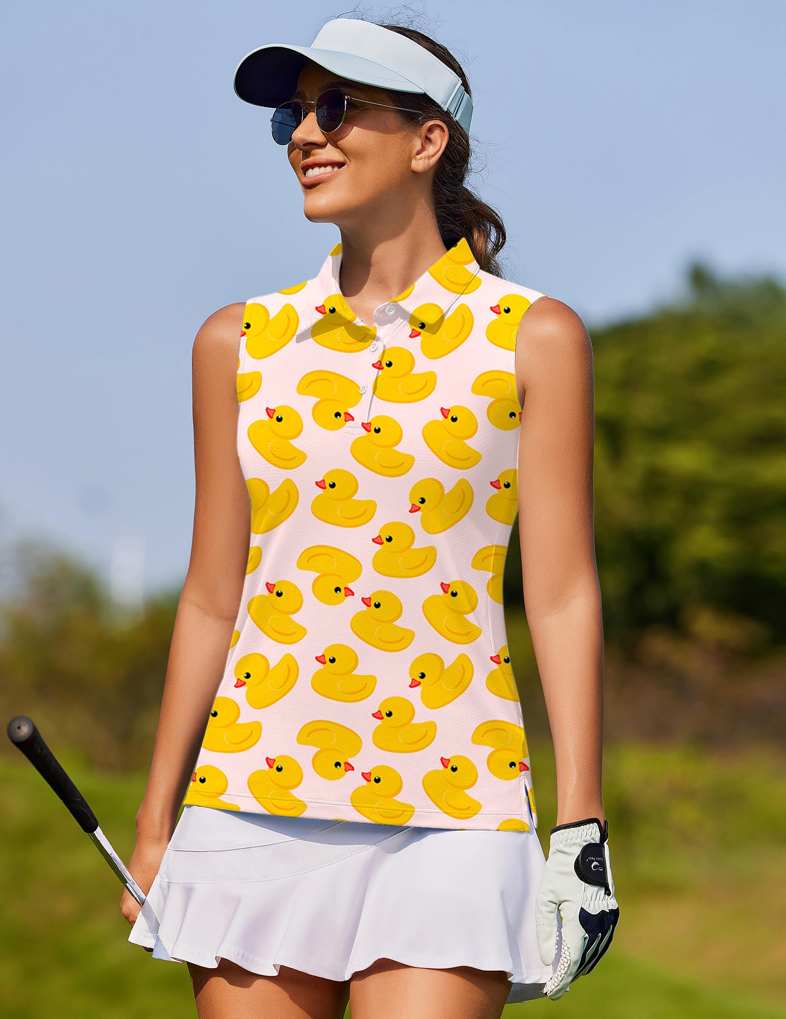 Yellow duck- Women's golf Sleeveless shirt