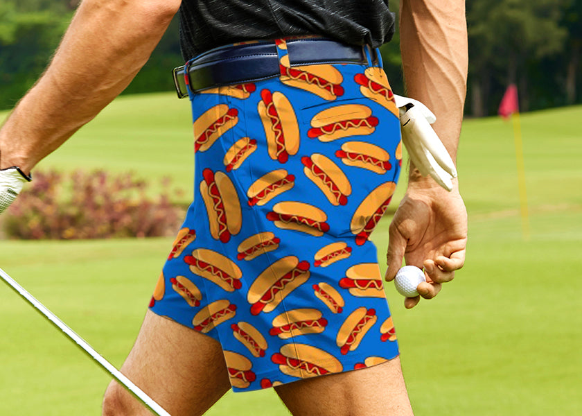 Men The Dogs Golf Shorts