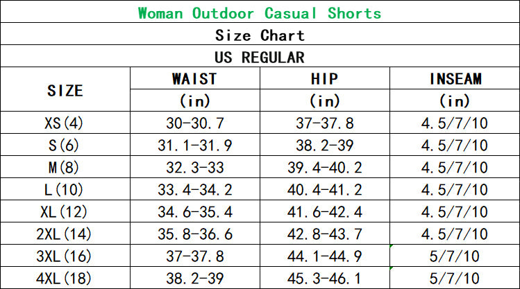 Golf Club Polo quick-drying women's outdoor casual shorts with pockets waterproof size chart