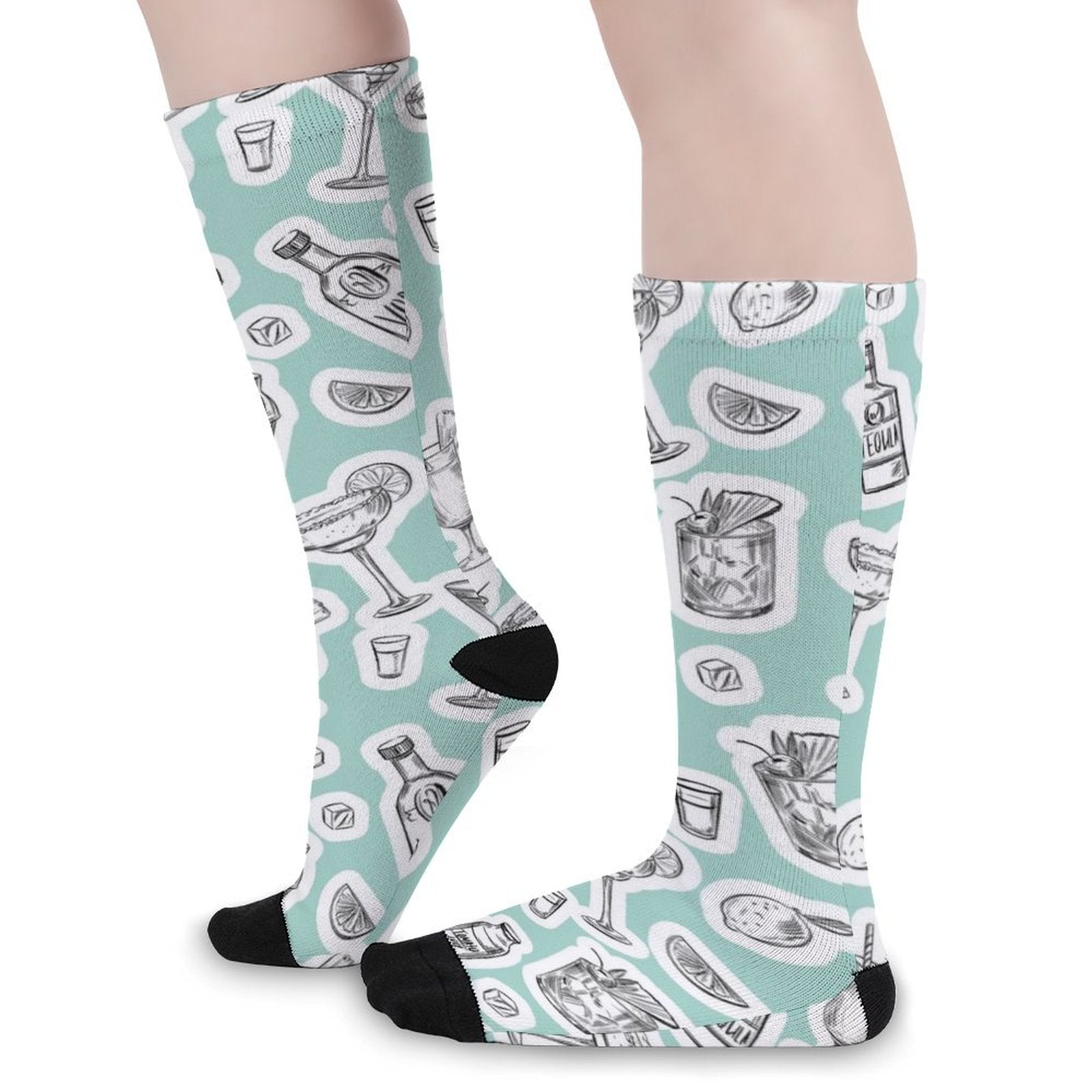 of alcohol cocktails Prined socks Gifts for Men Women