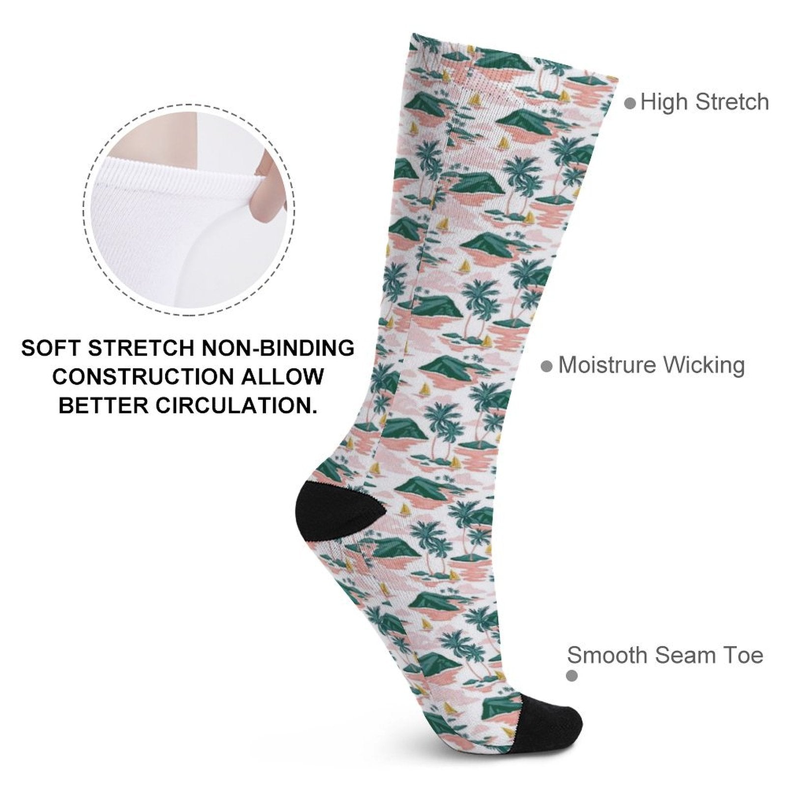 Paradise Island Prined socks Gifts for Men Women