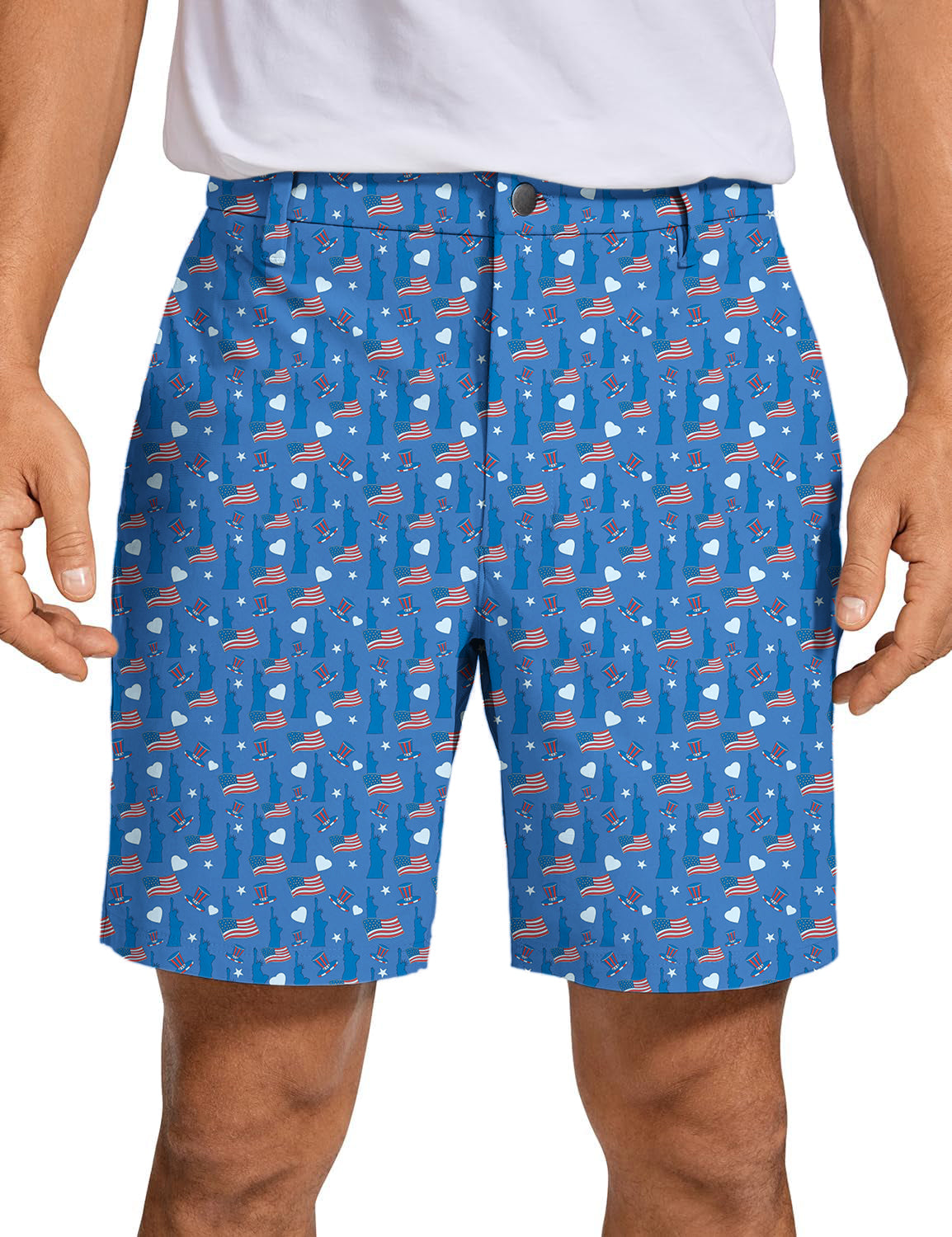 Men The Statue of Liberty Golf Shorts