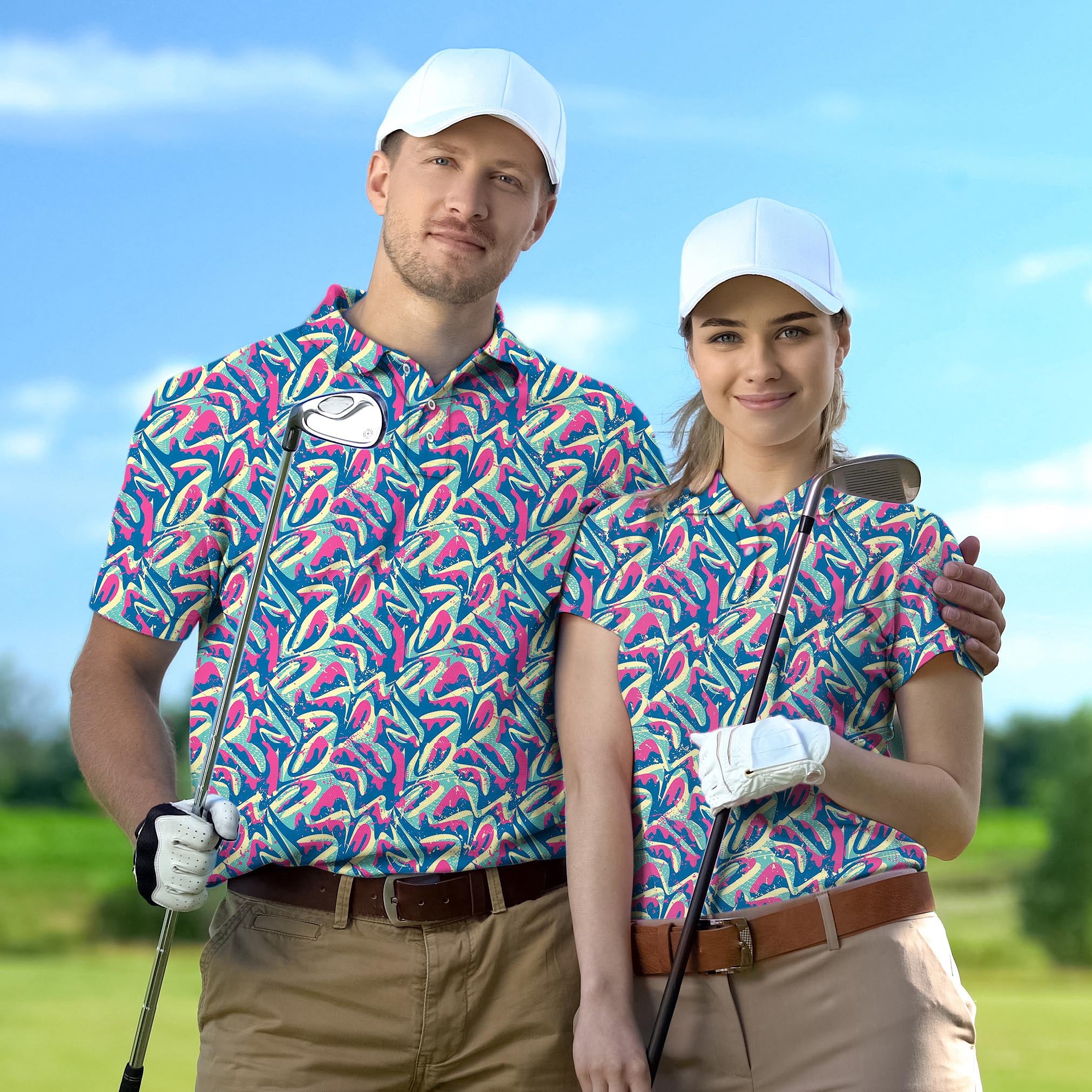 Golf Polo Couple Family set Brilliant Life tournament