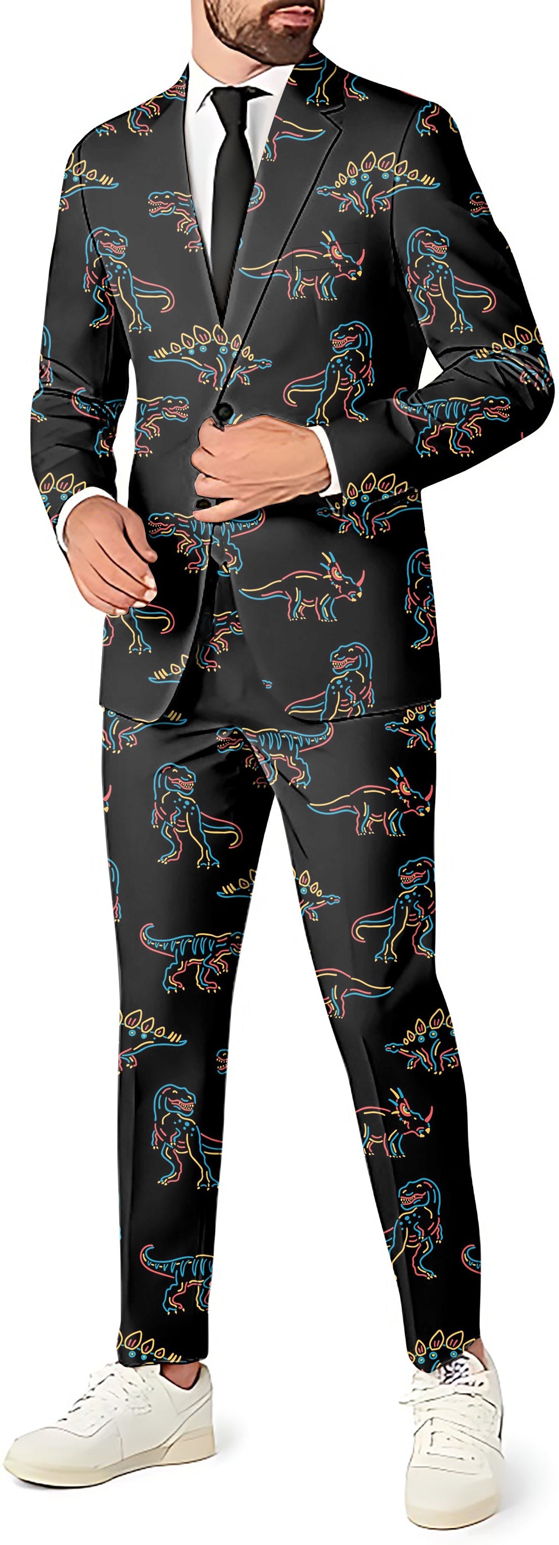 Prehistoric times dinosaur Men's Party Costumes-Theme Party 2 or 3pcs Suit  set-Blazer Pants & Vest