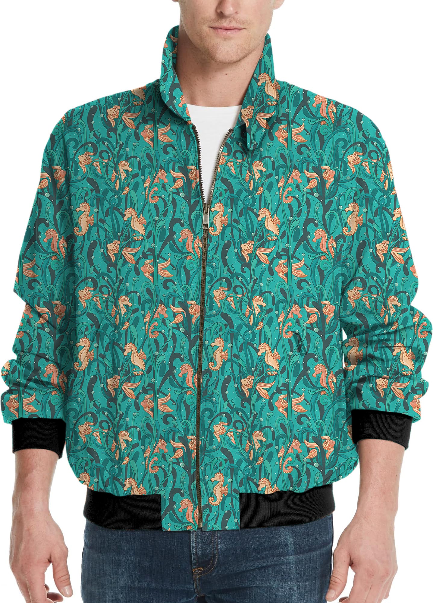 Seahorse Season-Men's Golf Windbreaker Light Jacket