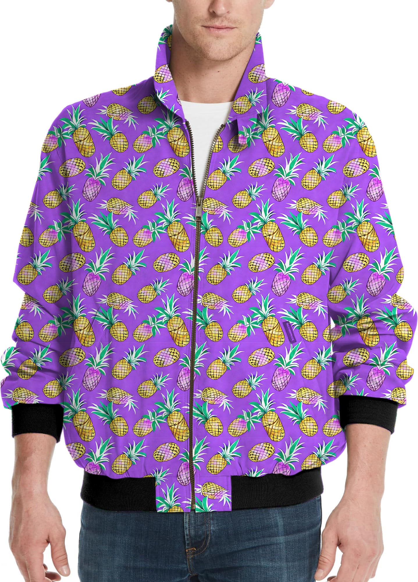Purple Pineapple-Men's Golf Windbreaker Light Jacket