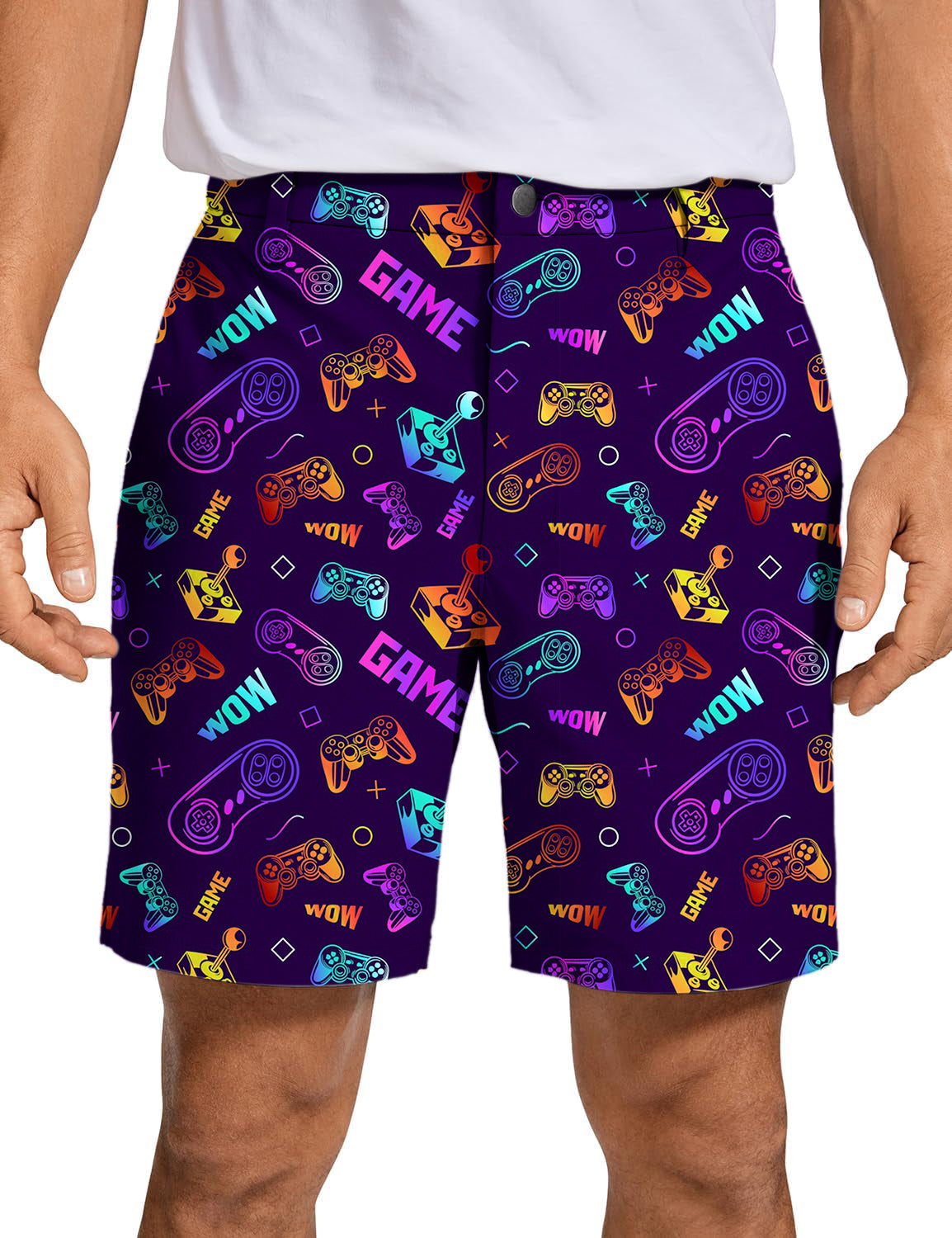 Men's neon gamepad Golf Shorts