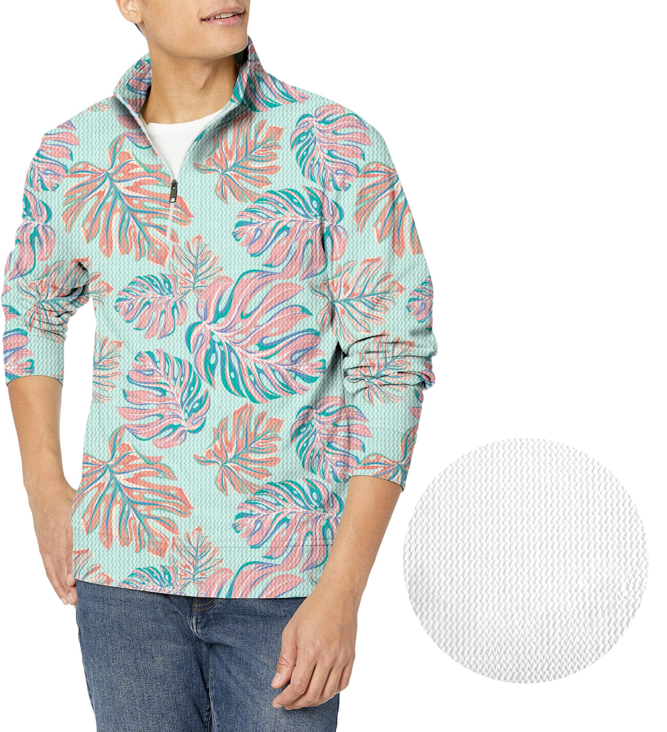 Magic Leaves-Men's Golf Waffle Zipper Pullover