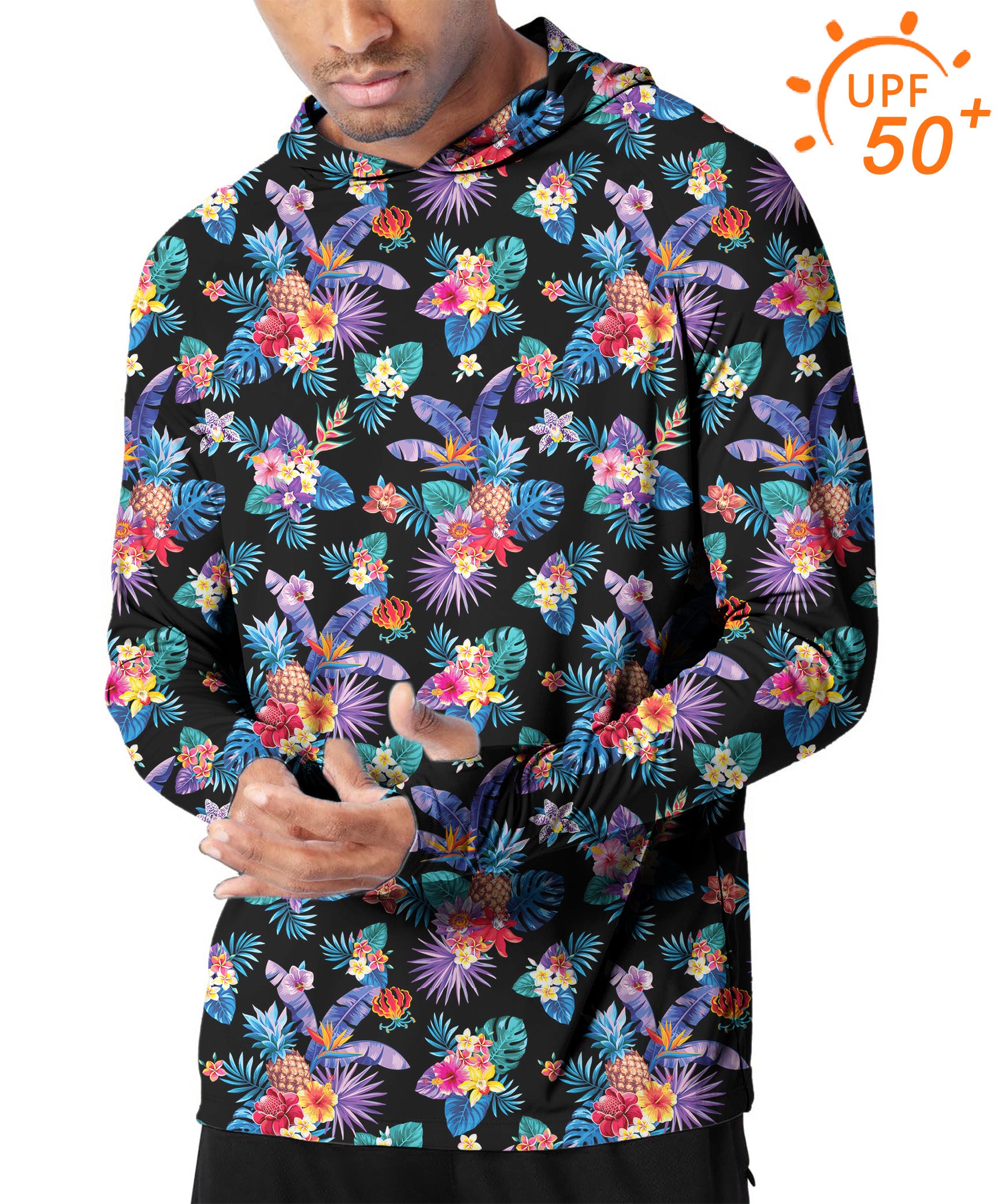 Men's Outdoor pineapple Golf Sun Protection Slim Fit hoodies