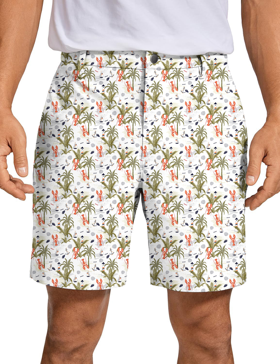 Men's Lobster water grass Golf Shorts