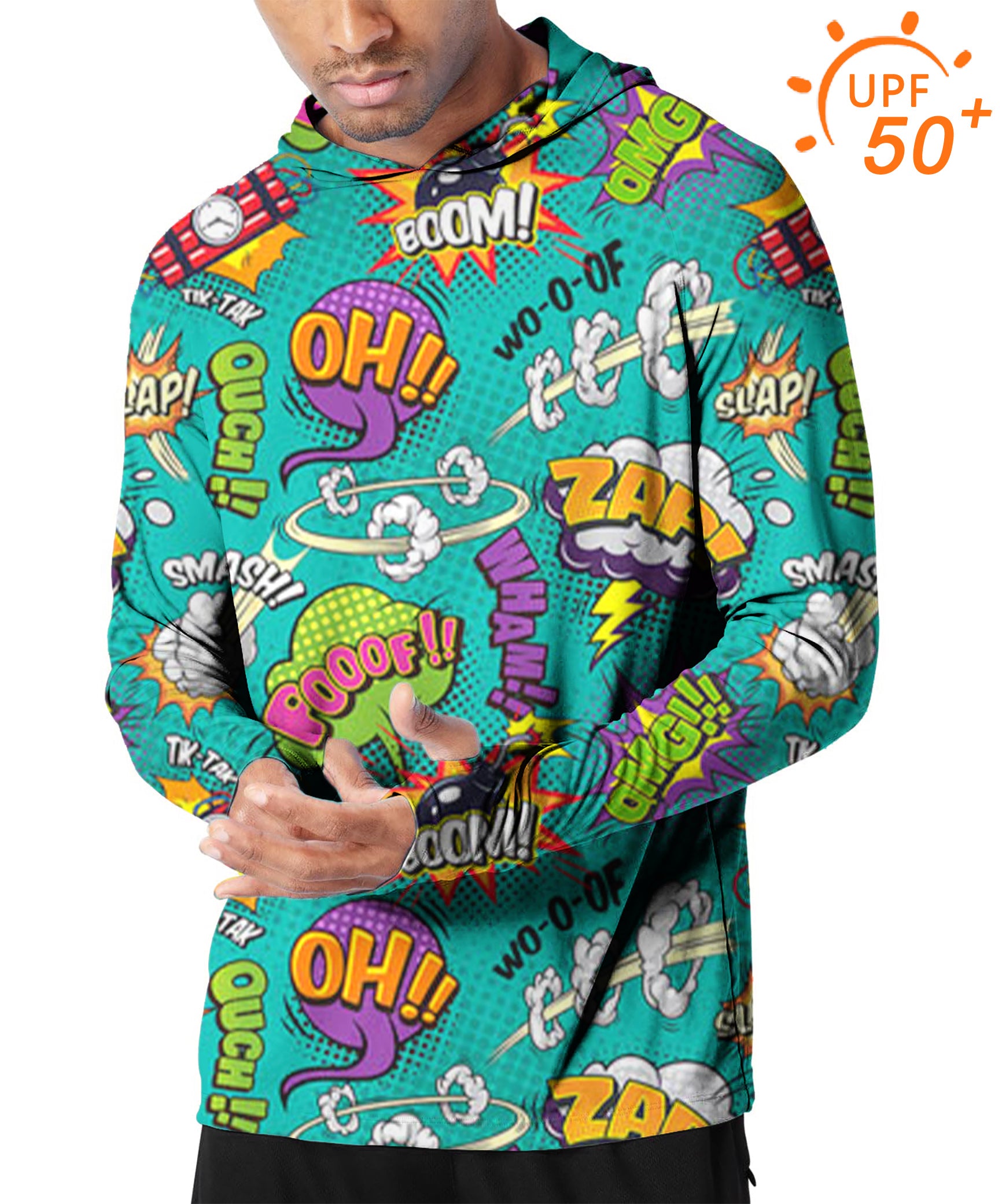 Men's Outdoor Green boom Golf Sun Protection Slim Fit hoodies