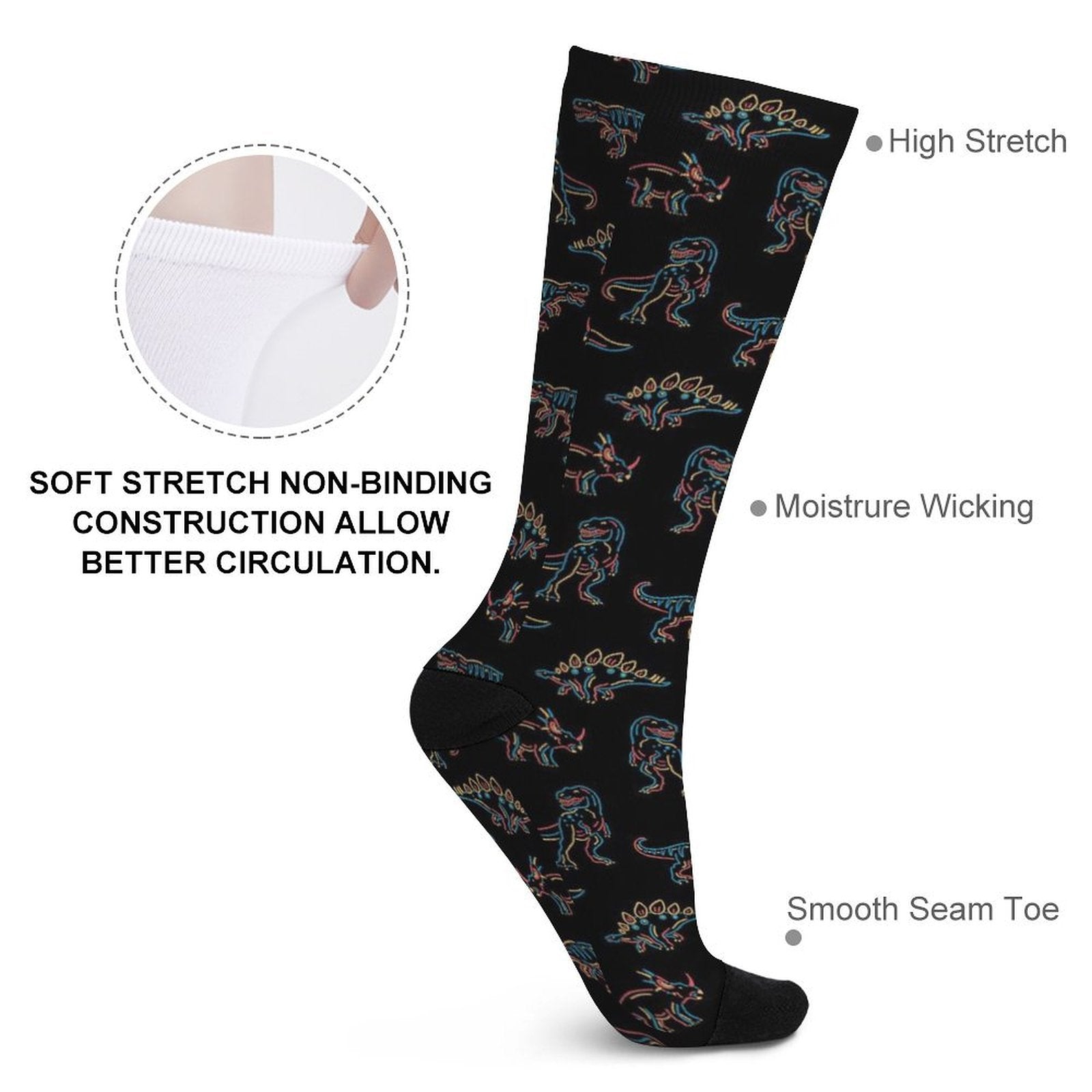 Prehistoric times dinosaur Prined socks Gifts for Men Women