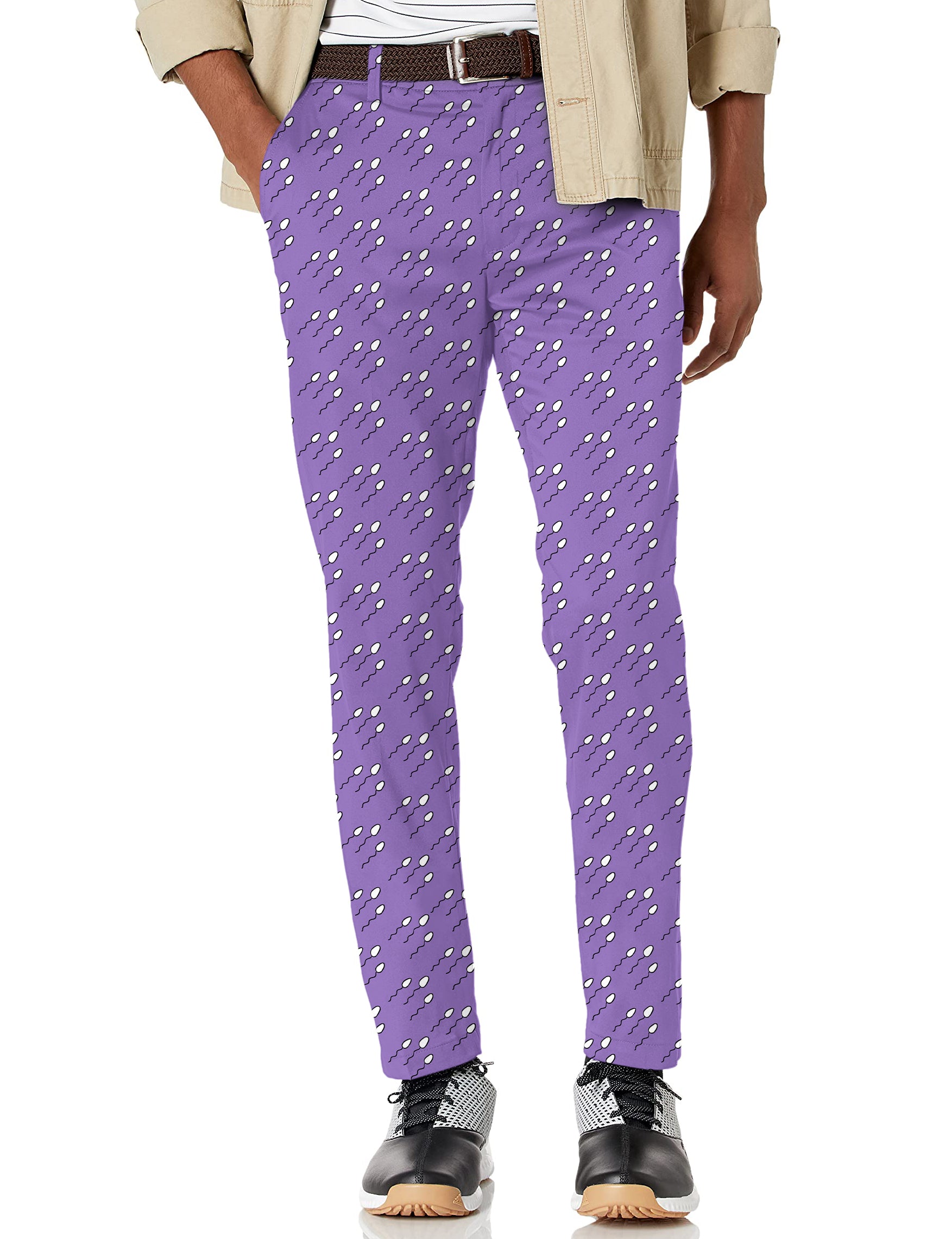 Men's Abstract Sperm Lines Stretch Golf Pants