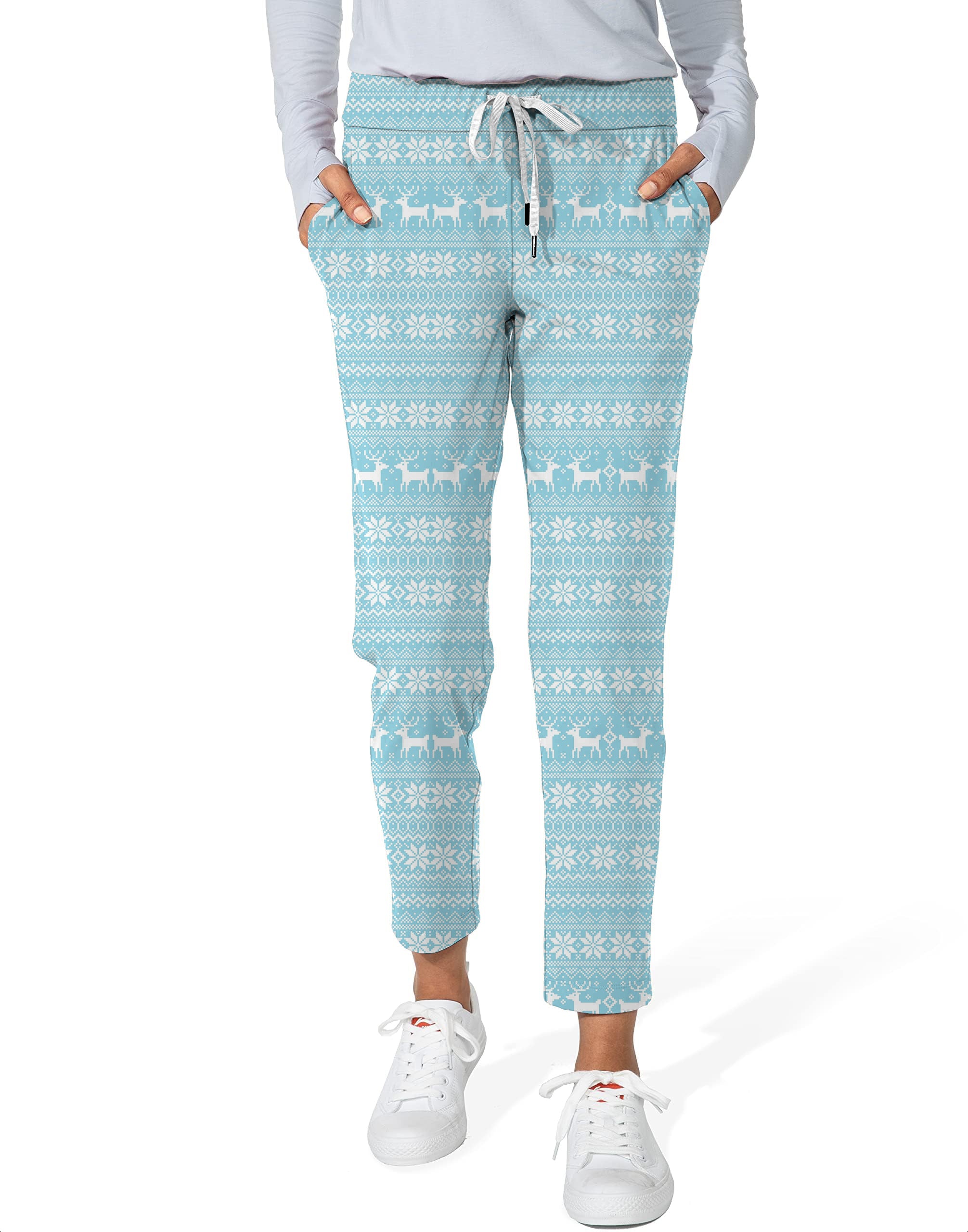 Frozen Wonderland-Women's 7/8 Stretch Ankle Golf Pants